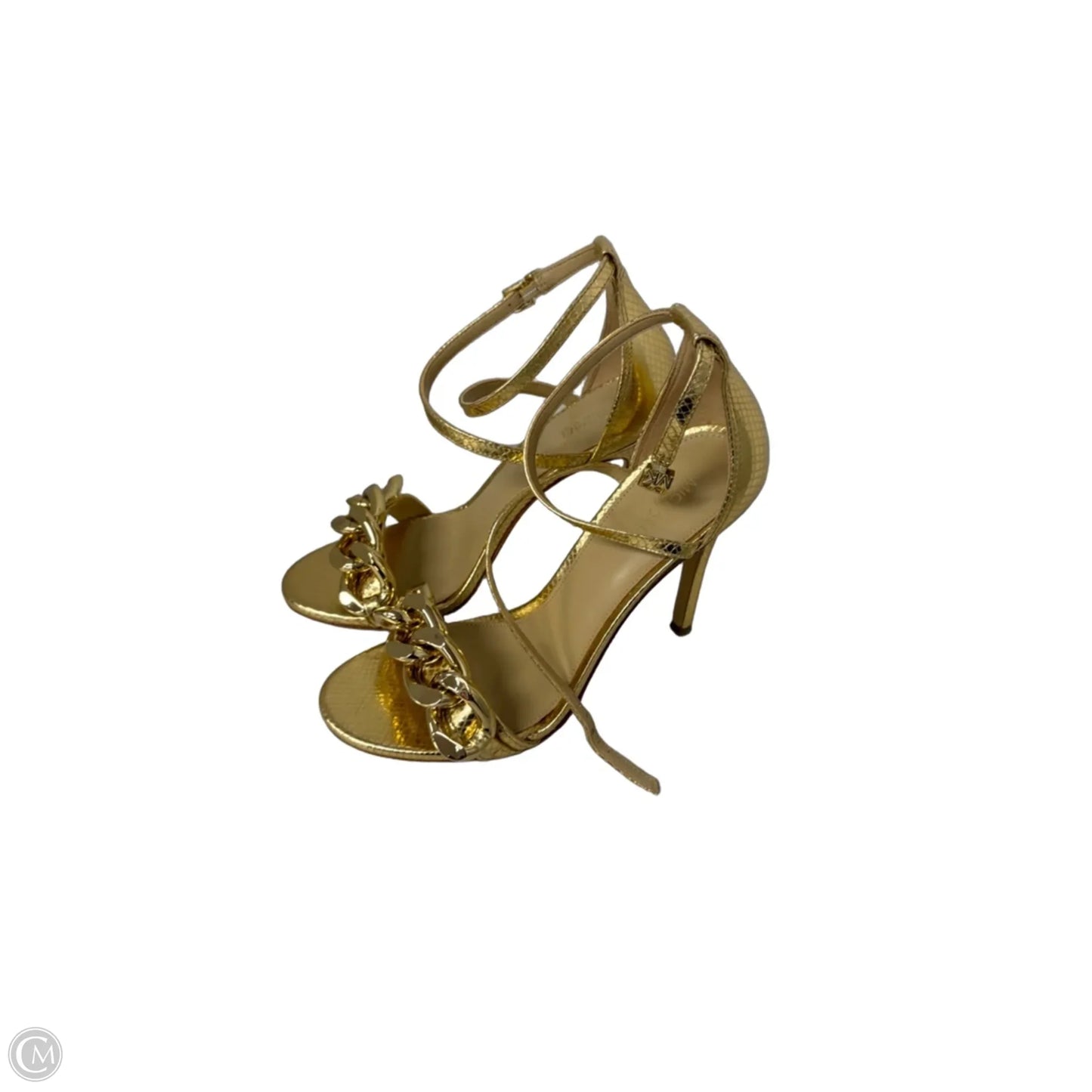 Sandals Heels Stiletto By Michael By Michael Kors In Gold, Size: 8
