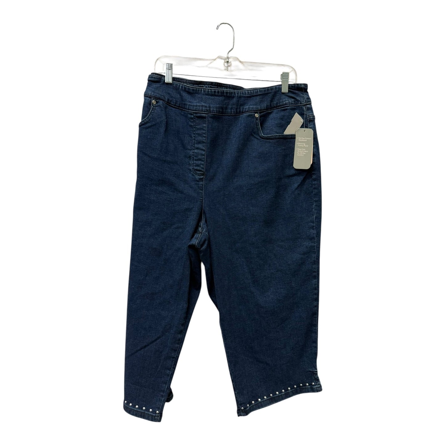 Jeans Cropped By Allison Daley In Blue, Size:22