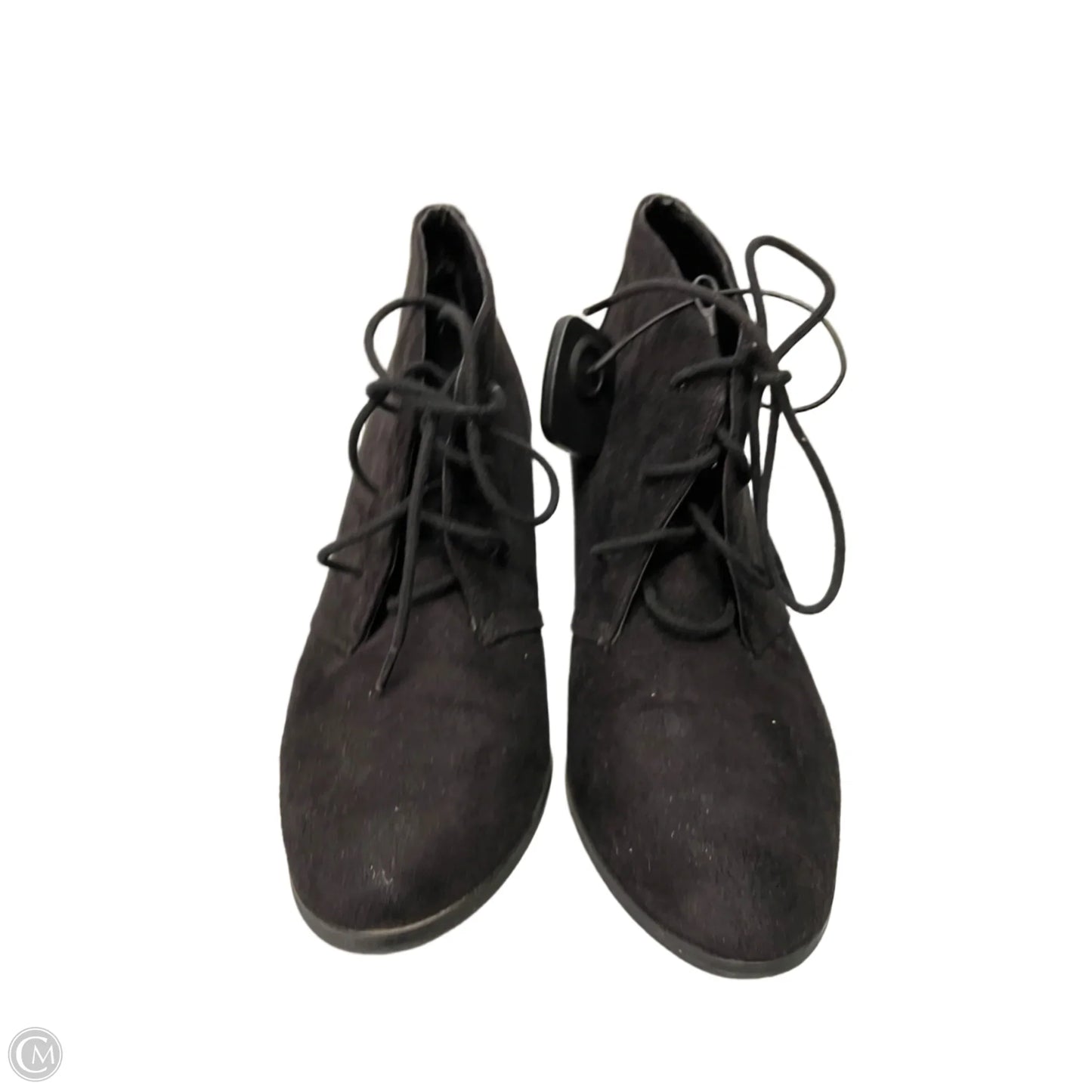Boots Ankle Heels By Clothes Mentor In Black, Size: 9.5
