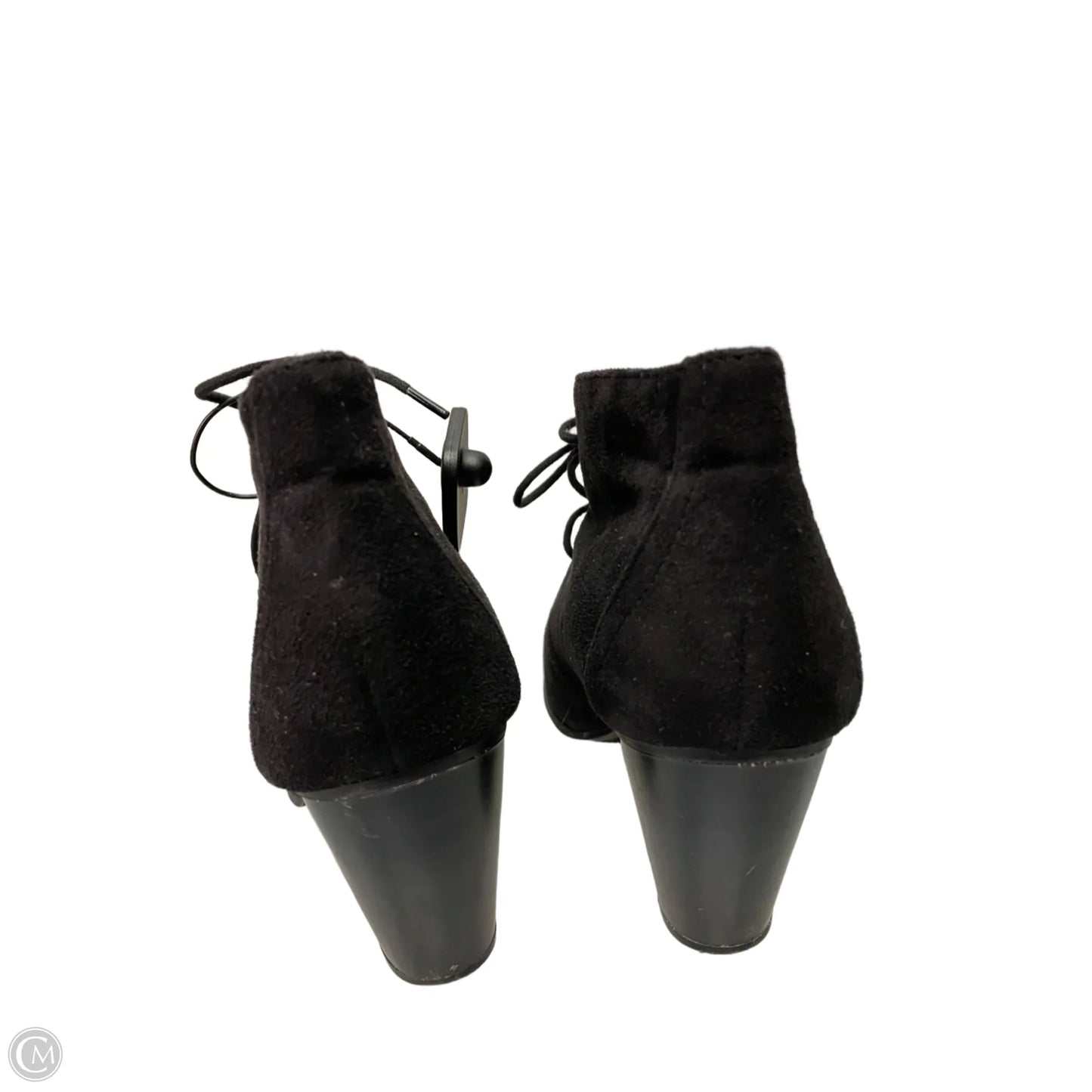 Boots Ankle Heels By Clothes Mentor In Black, Size: 9.5