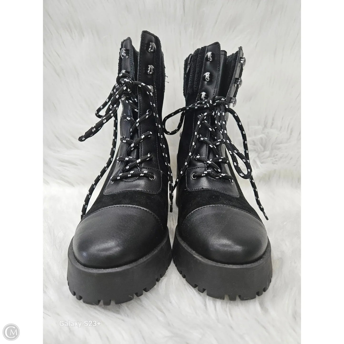 Boots Combat By Chelsea And Violet In Black, Size: 9.5