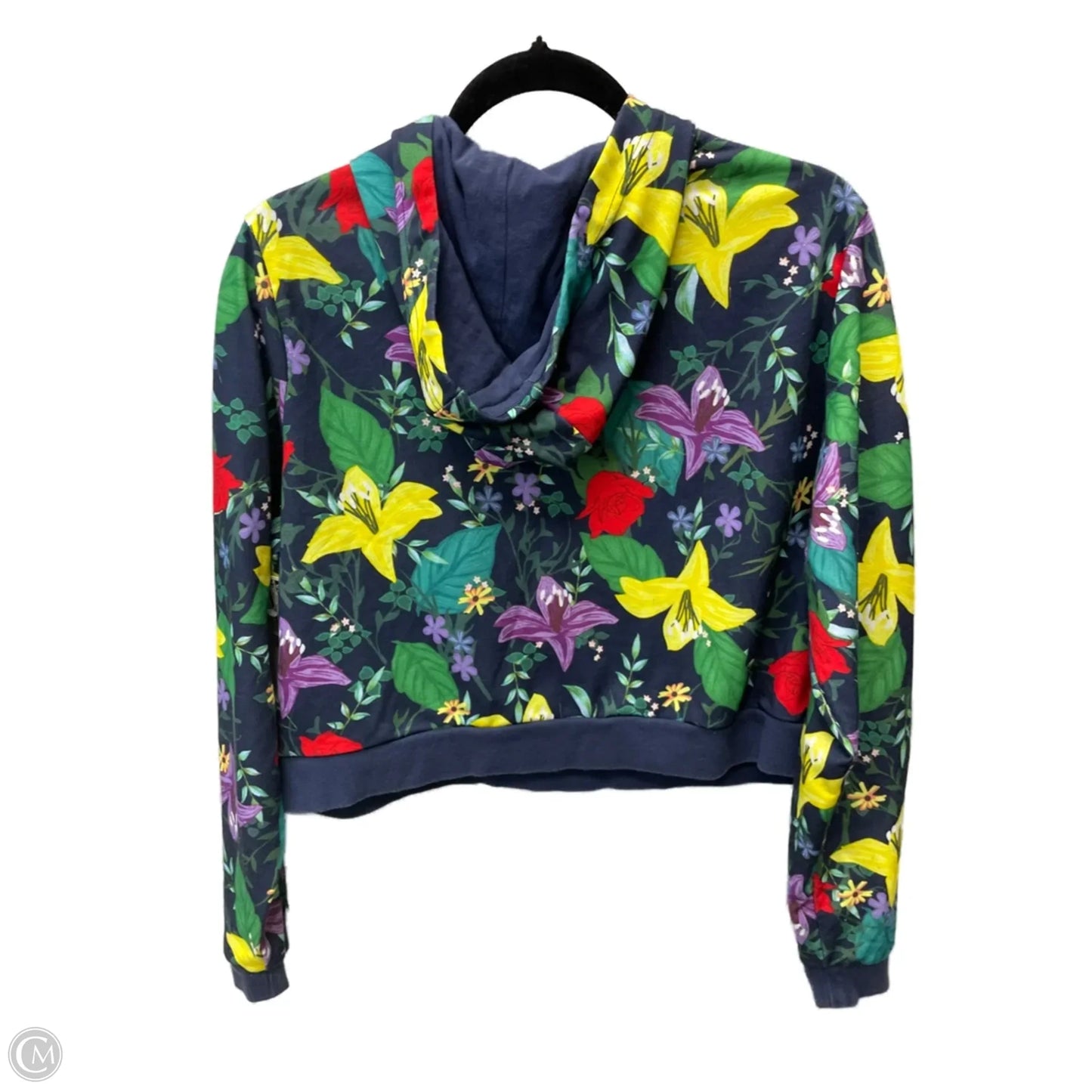 Top Long Sleeve By Adidas In Floral Print, Size: L