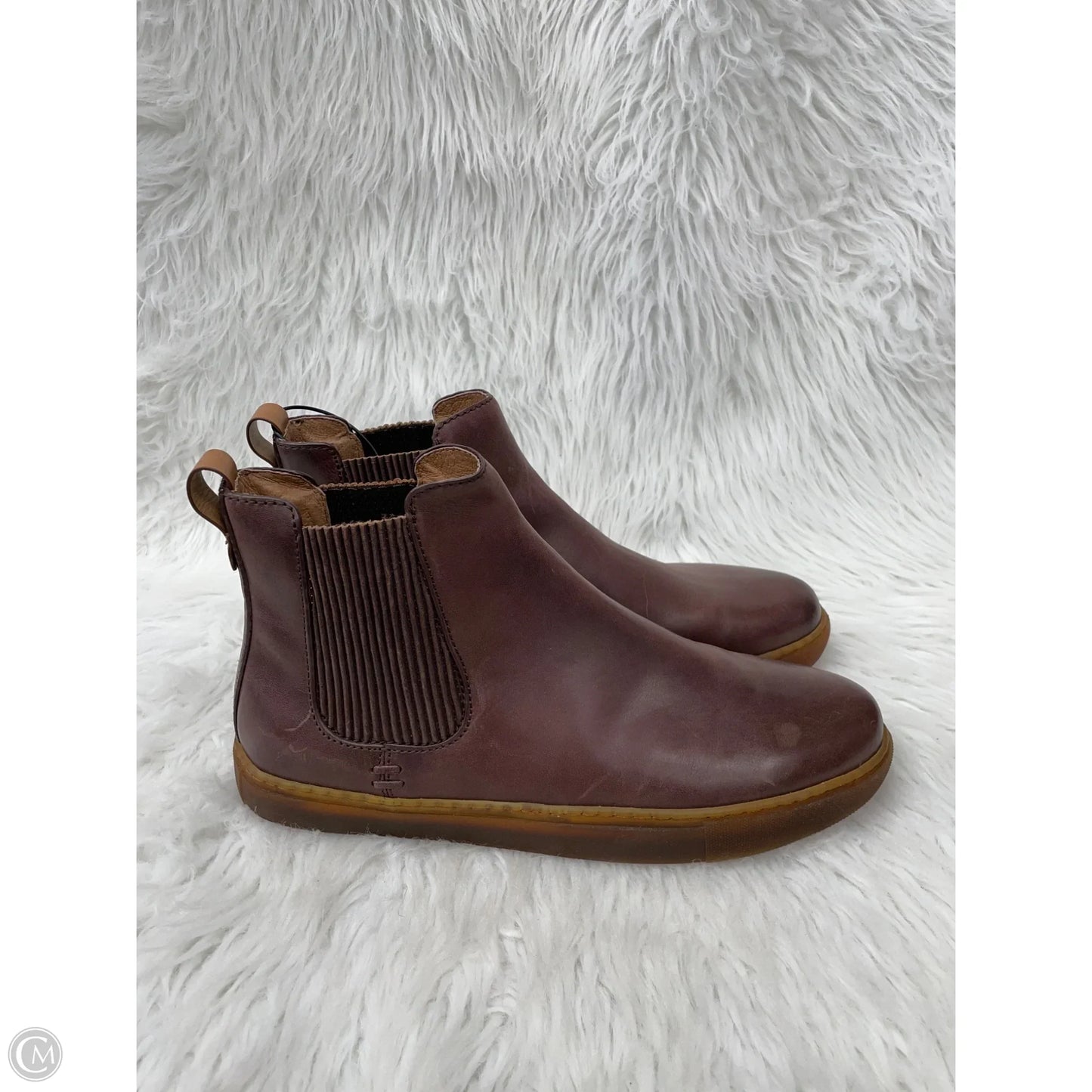 Boots Ankle Flats By Gentle Souls In Maroon, Size: 10