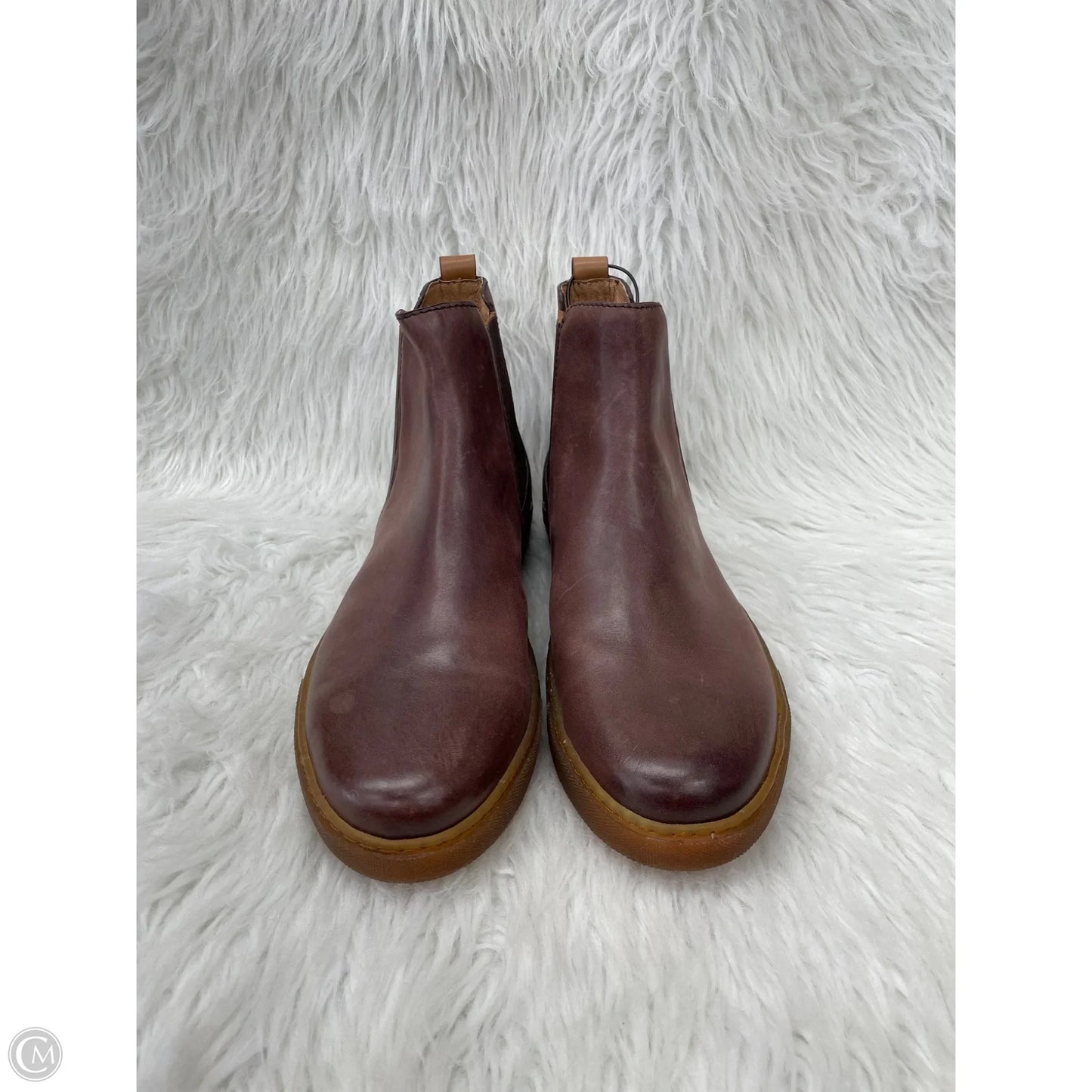 Boots Ankle Flats By Gentle Souls In Maroon, Size: 10