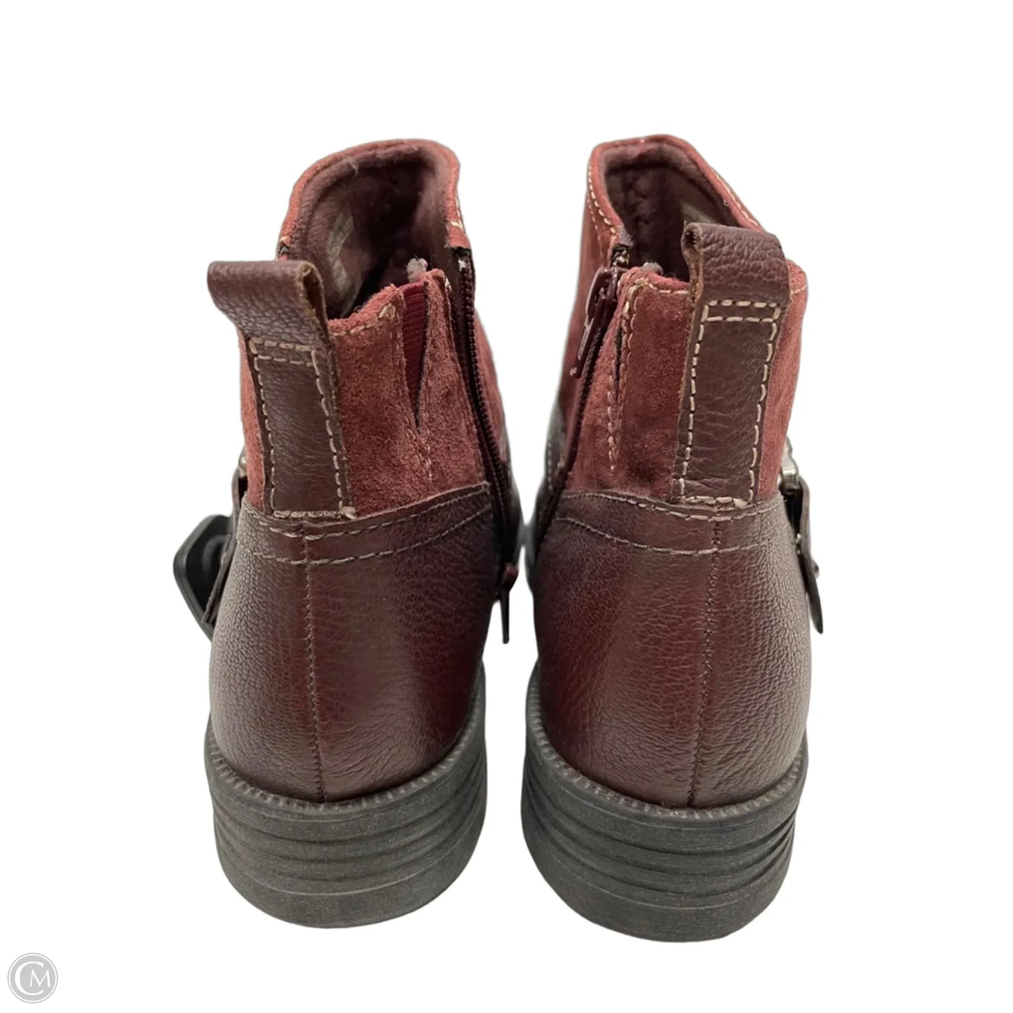 Boots Ankle Heels By Earth Origins In Maroon, Size: 8.5