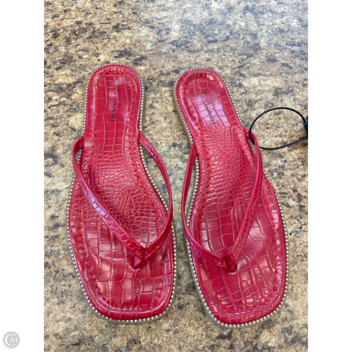 Sandals Flats By Tahari By Arthur Levine In Red, Size: 7