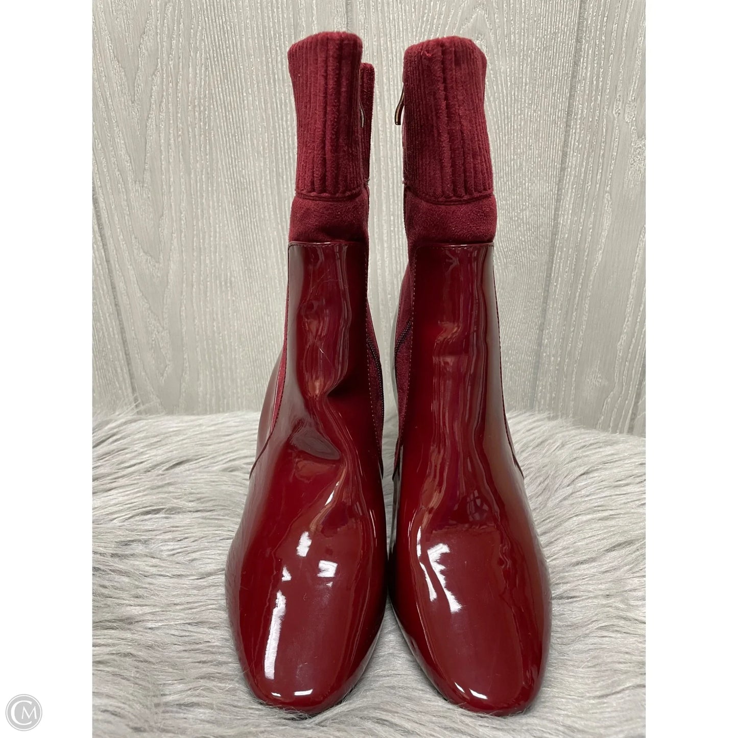 Boots Ankle Heels By Ashley Stewart In Red, Size: 9