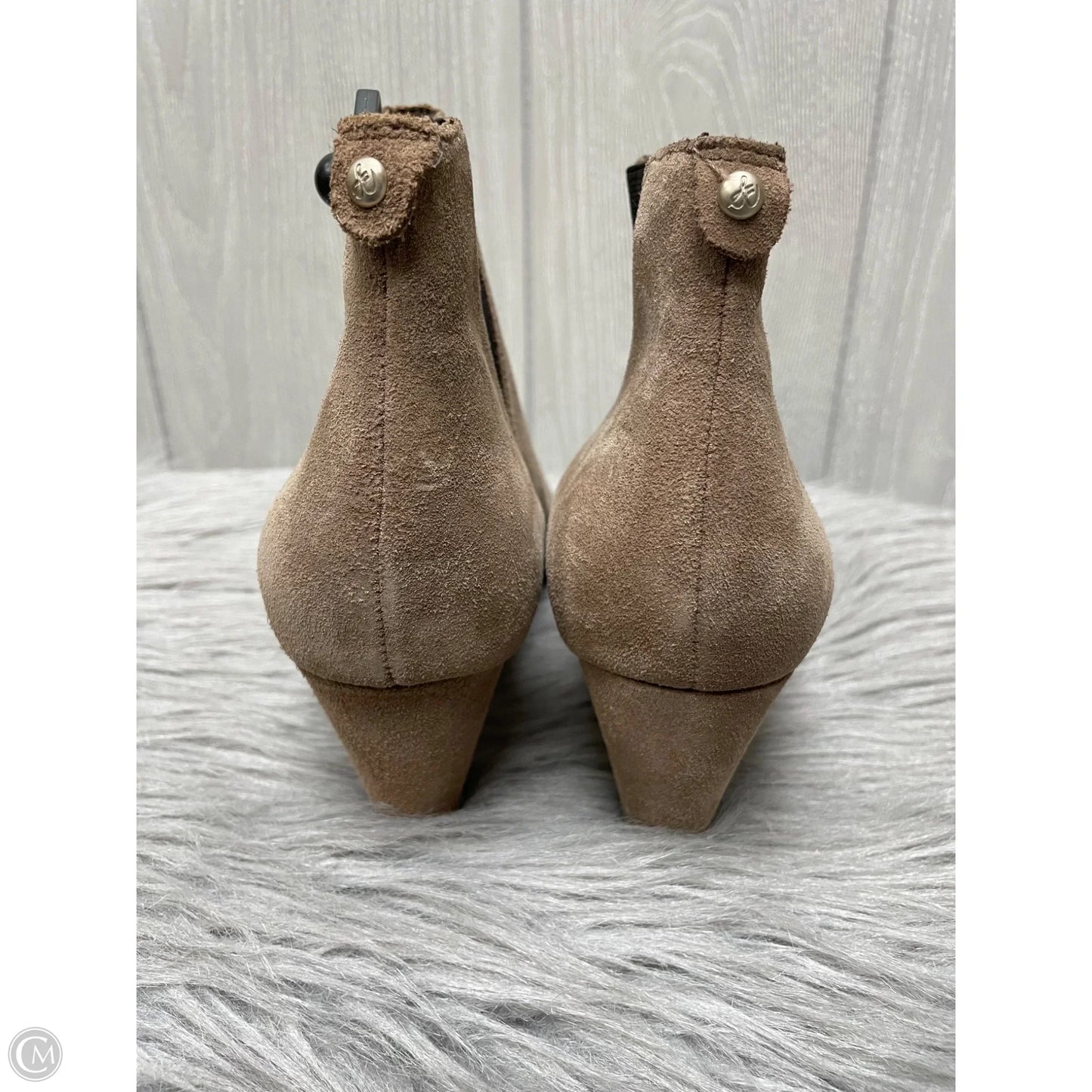 Boots Ankle Heels By Sam Edelman In Tan, Size: 9.5