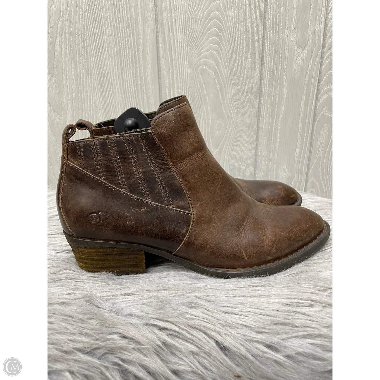 Boots Ankle Heels By Born In Brown, Size: 10