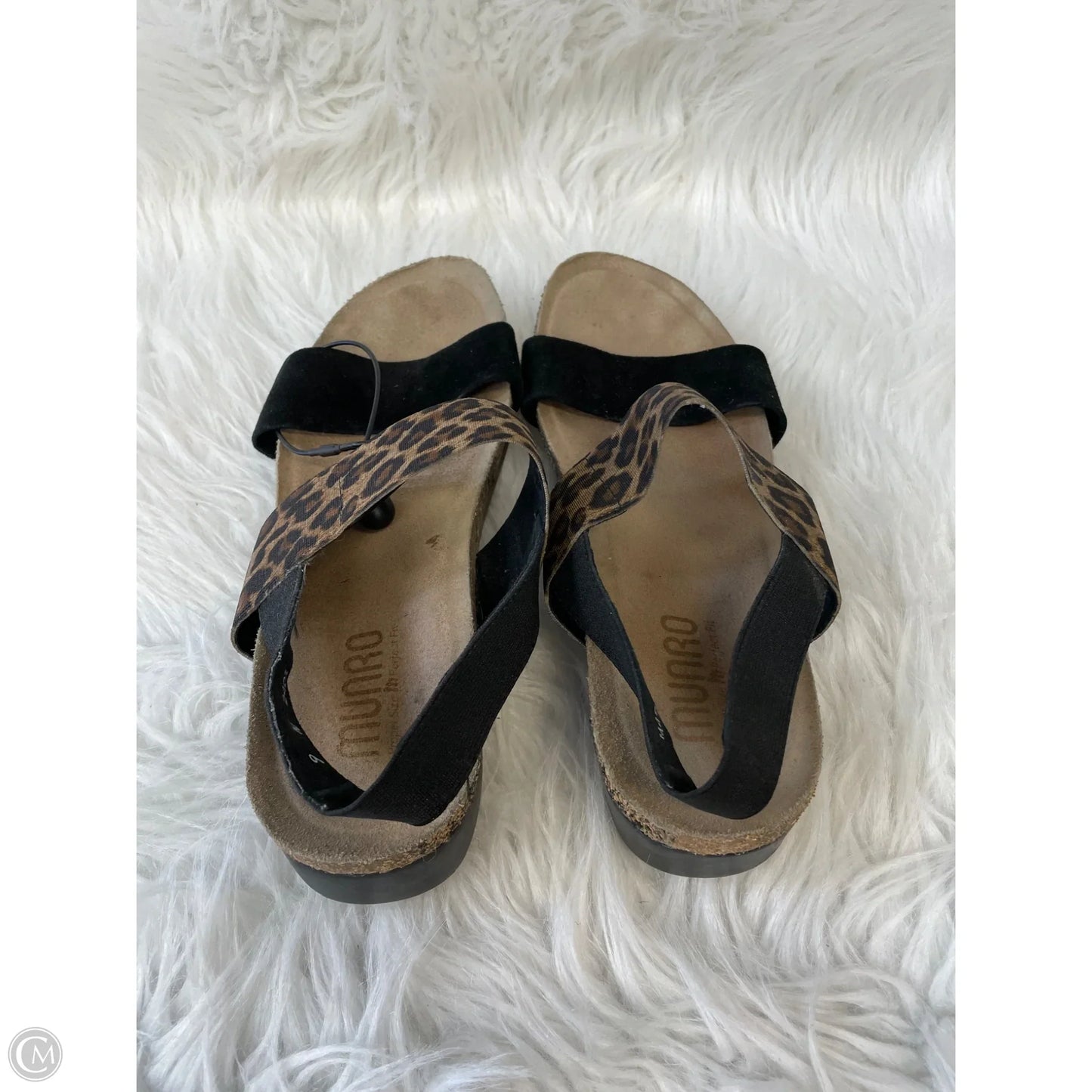 Sandals Heels Wedge By Munro In Animal Print, Size: 9