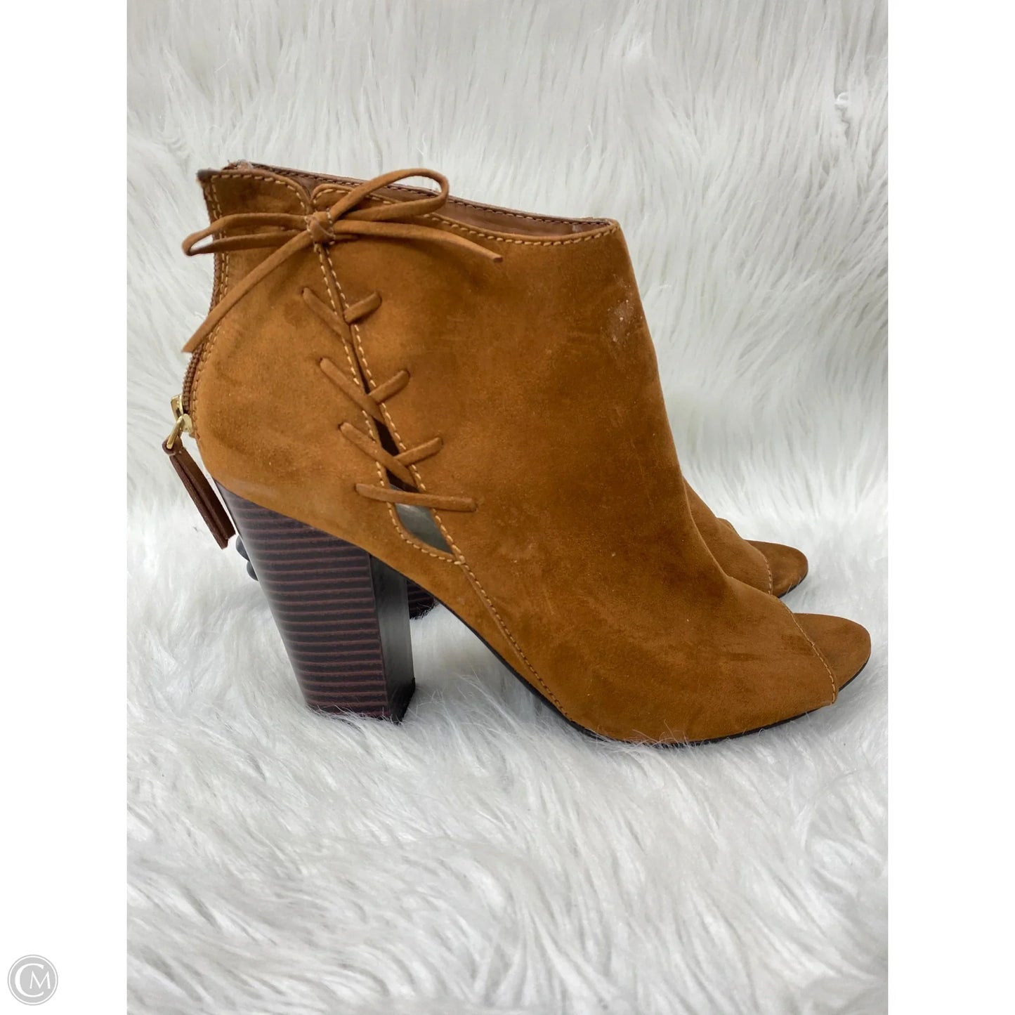 Boots Ankle Heels By Ana In Brown, Size: 11