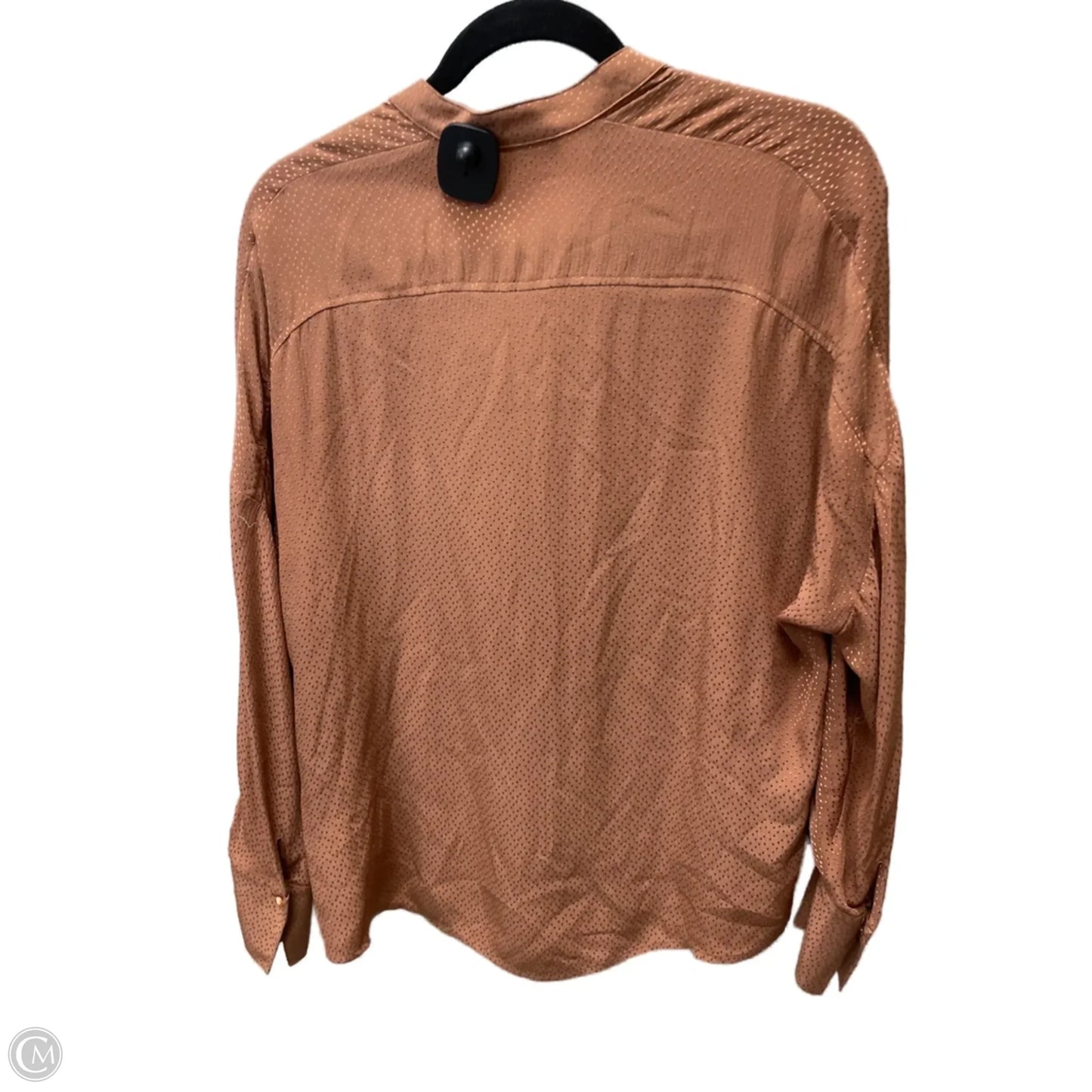 Blouse Long Sleeve By Vince In Bronze, Size: Xs