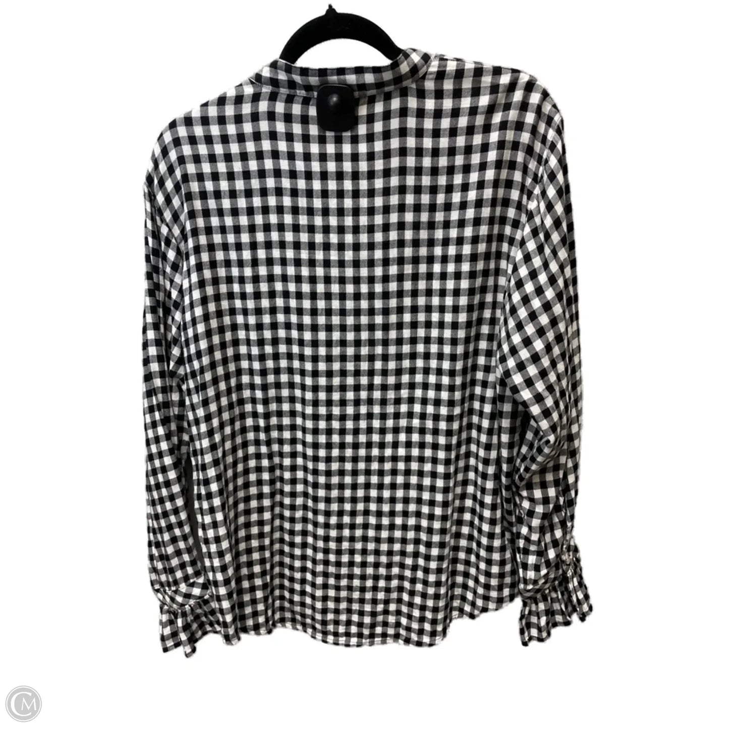 Top Long Sleeve By Nautica In Checkered Pattern, Size: Xl