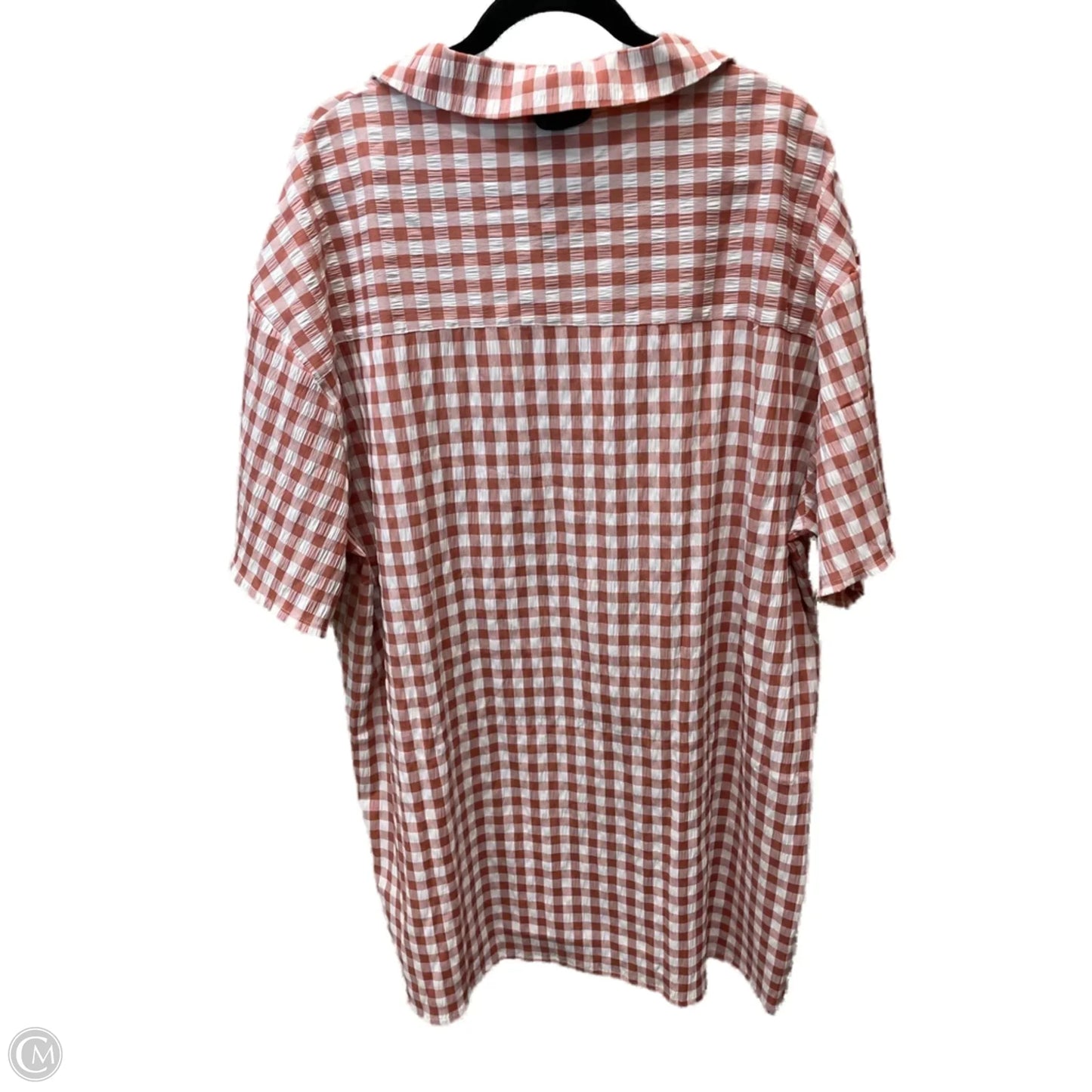 Tunic Short Sleeve By LOLA MAY In Checkered Pattern, Size: 1x