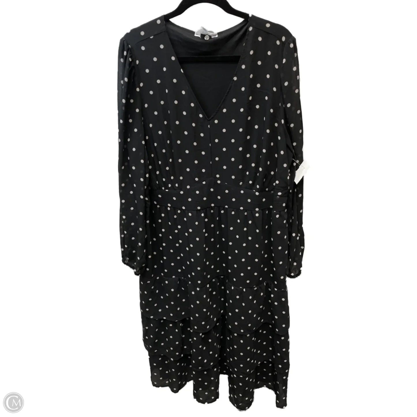 Dress Casual Short By Time And Tru In Polkadot Pattern, Size: 2x