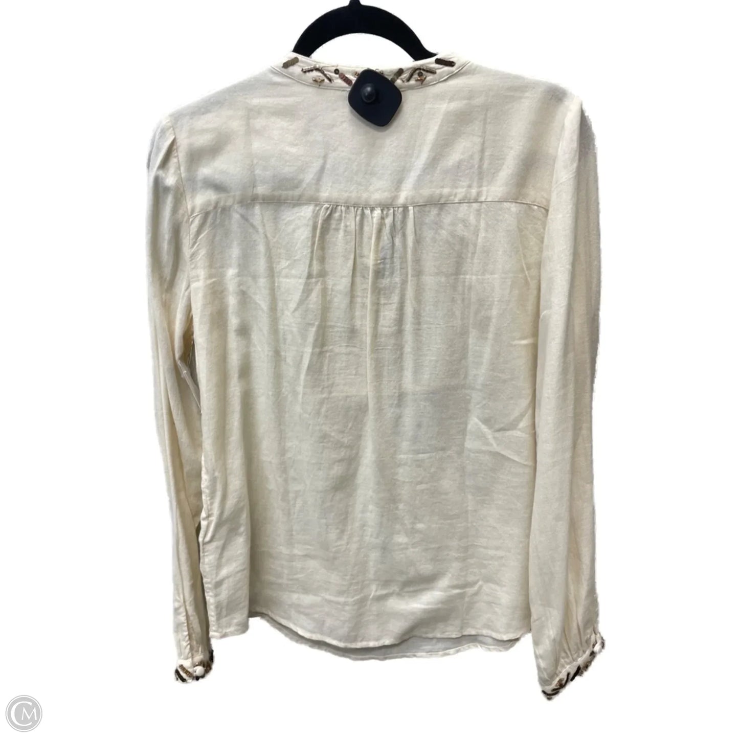 Top Long Sleeve By Lucky Brand In Cream, Size: M