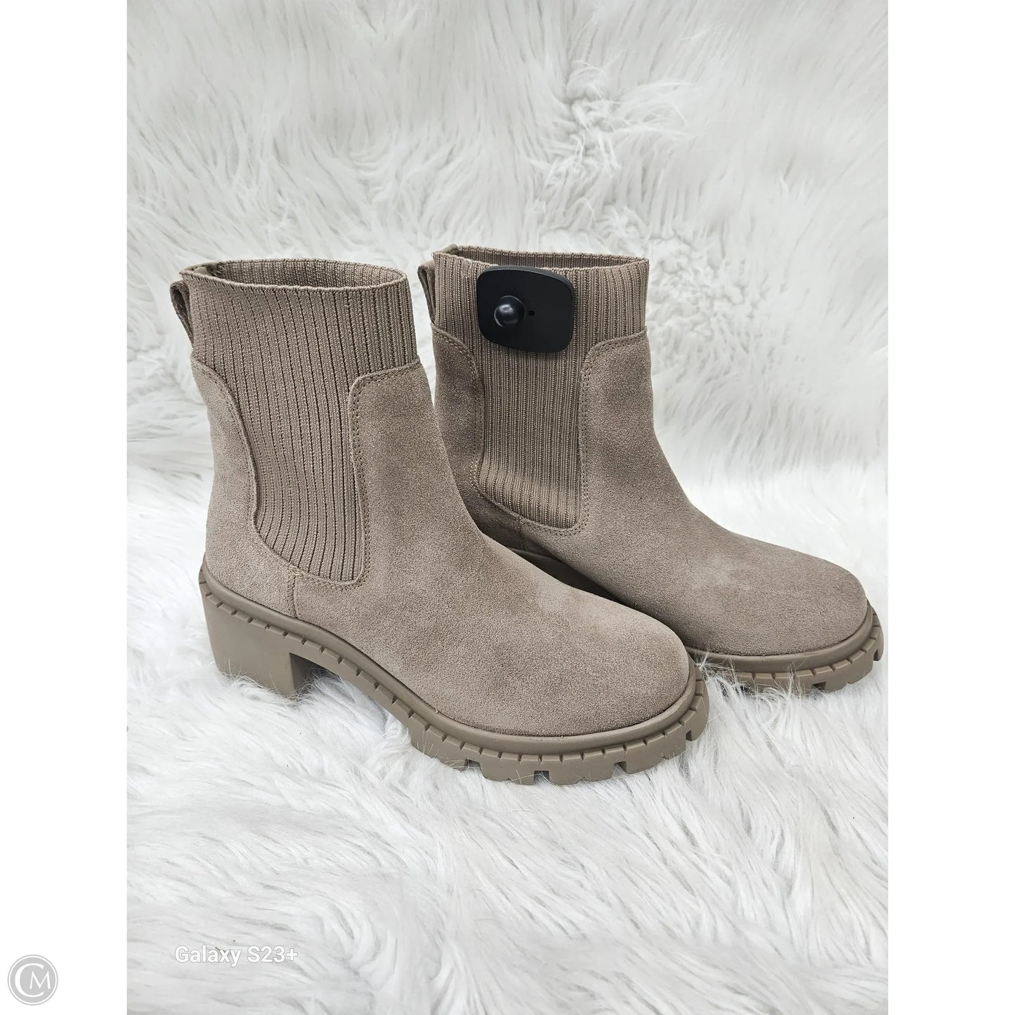 Boots Ankle Heels By Steve Madden In Tan, Size: 8.5