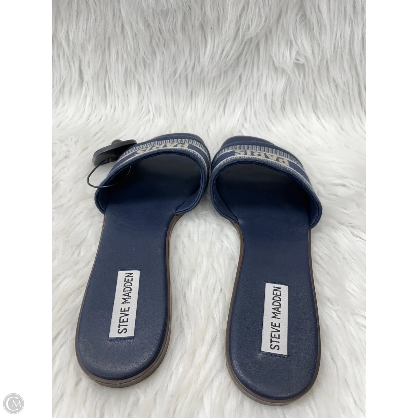 Sandals Flats By Steve Madden In Navy, Size: 9.5