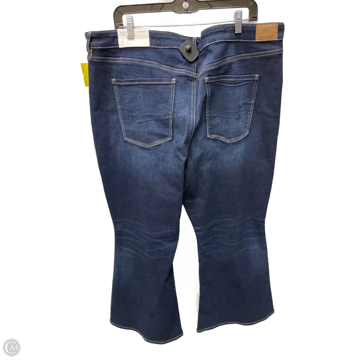 Jeans Flared By American Eagle In Blue Denim, Size: 22