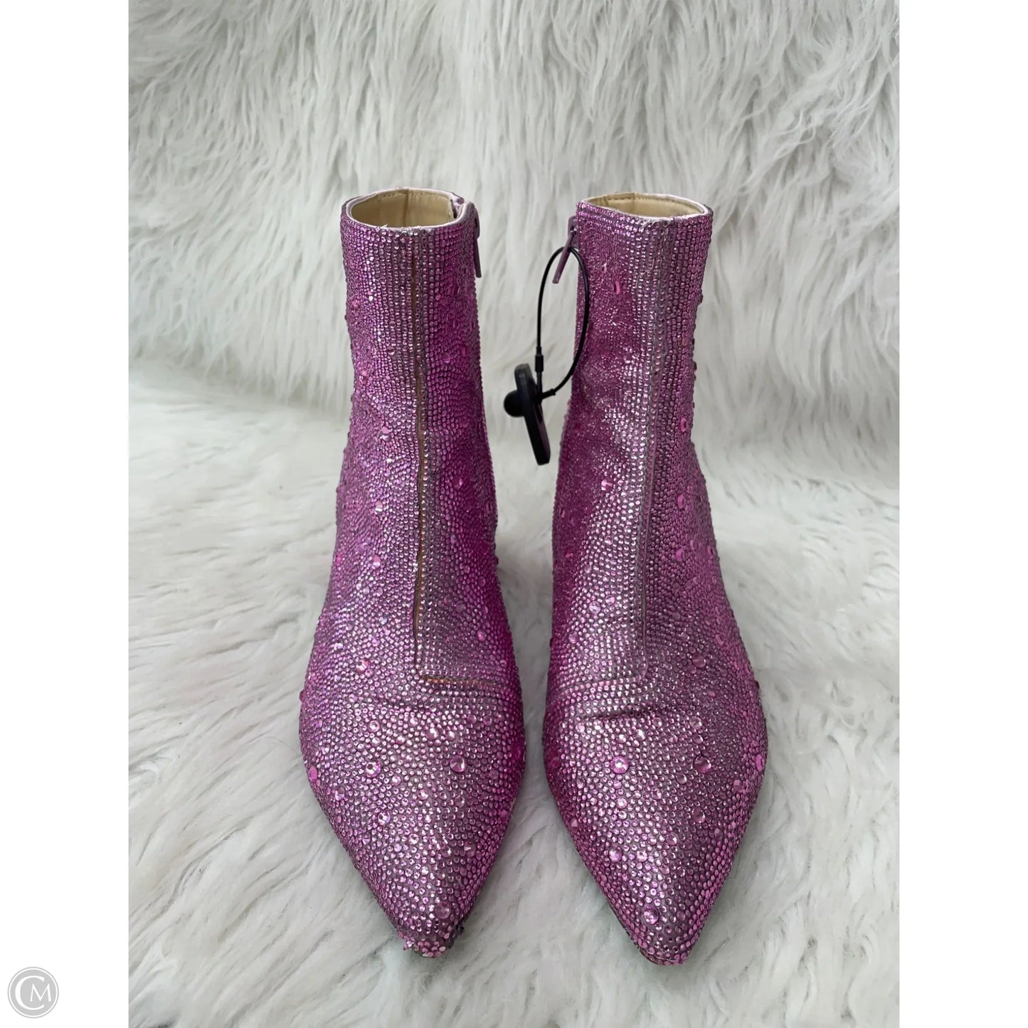 Boots Ankle Heels By Betsey Johnson In Pink, Size: 7.5