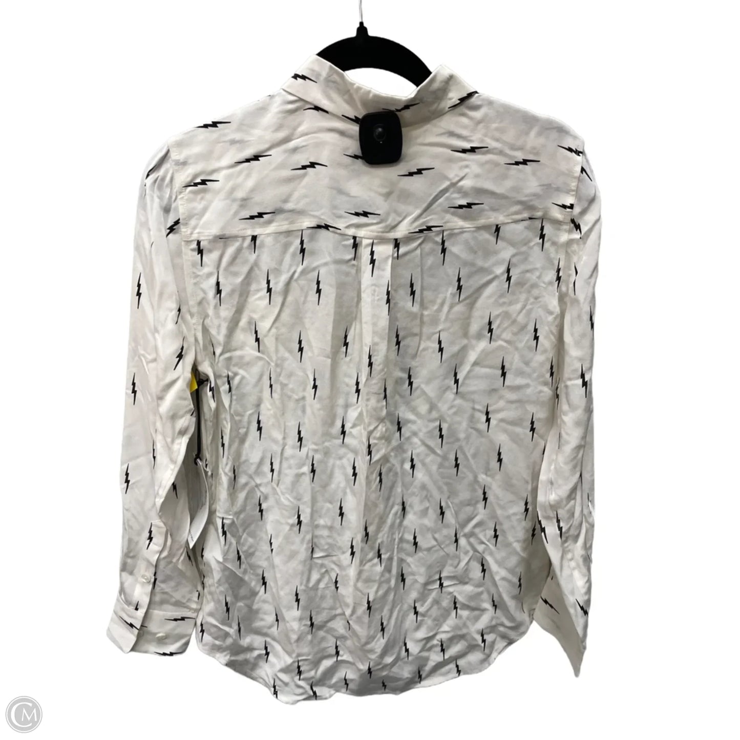 Blouse Long Sleeve By Equipment In Cream, Size: S