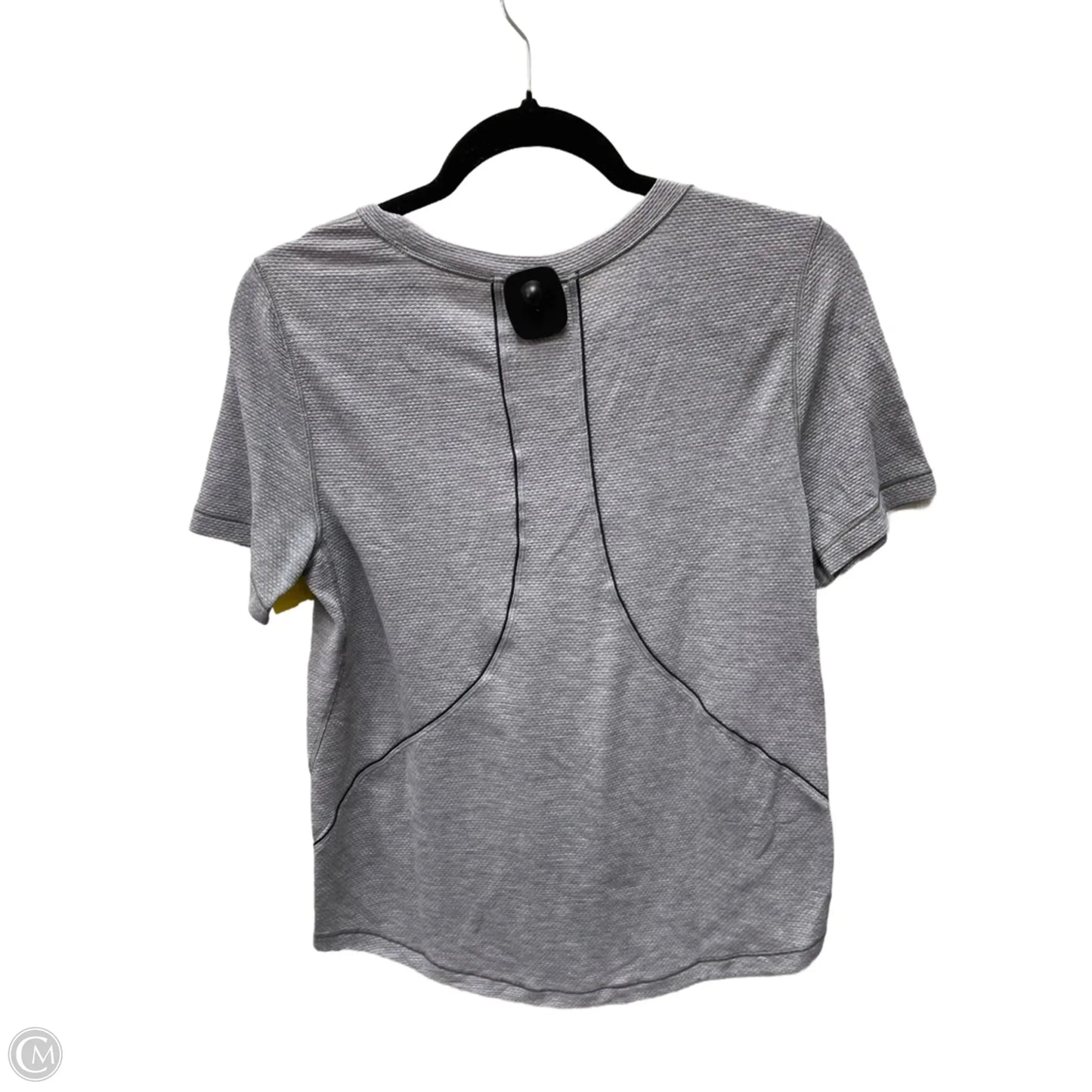 Athletic Top Short Sleeve By Lululemon In Grey, Size: M