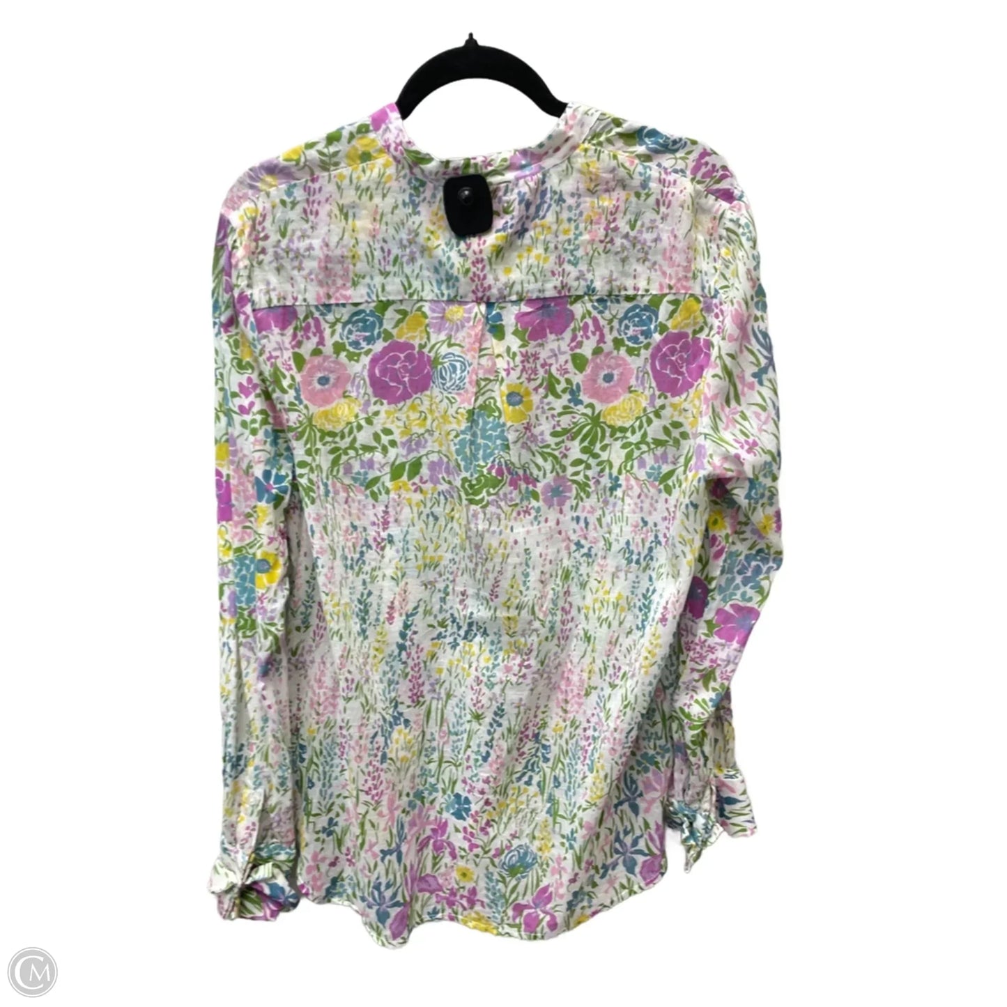 Top Long Sleeve By Banjanan In Floral Print, Size: L