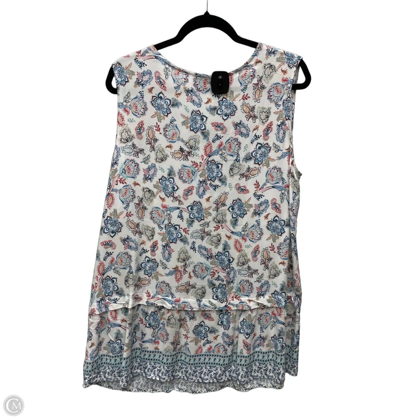 Top Sleeveless By J. Jill In Floral Print, Size: 2x
