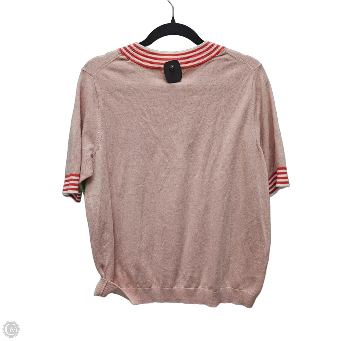 Sweater Short Sleeve By Boden In Pink & Red, Size: L