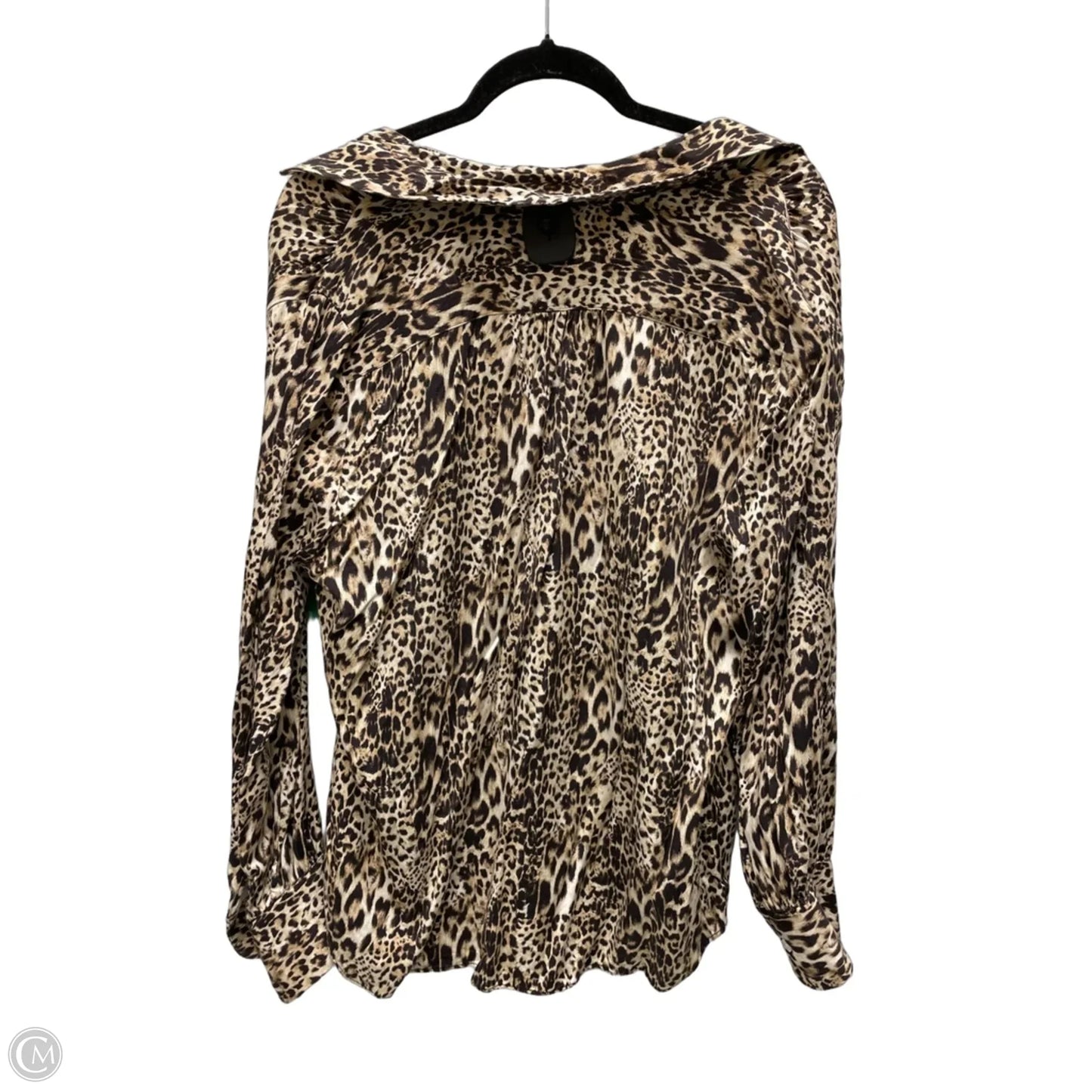 Blouse Long Sleeve By Chicos In Animal Print, Size: L