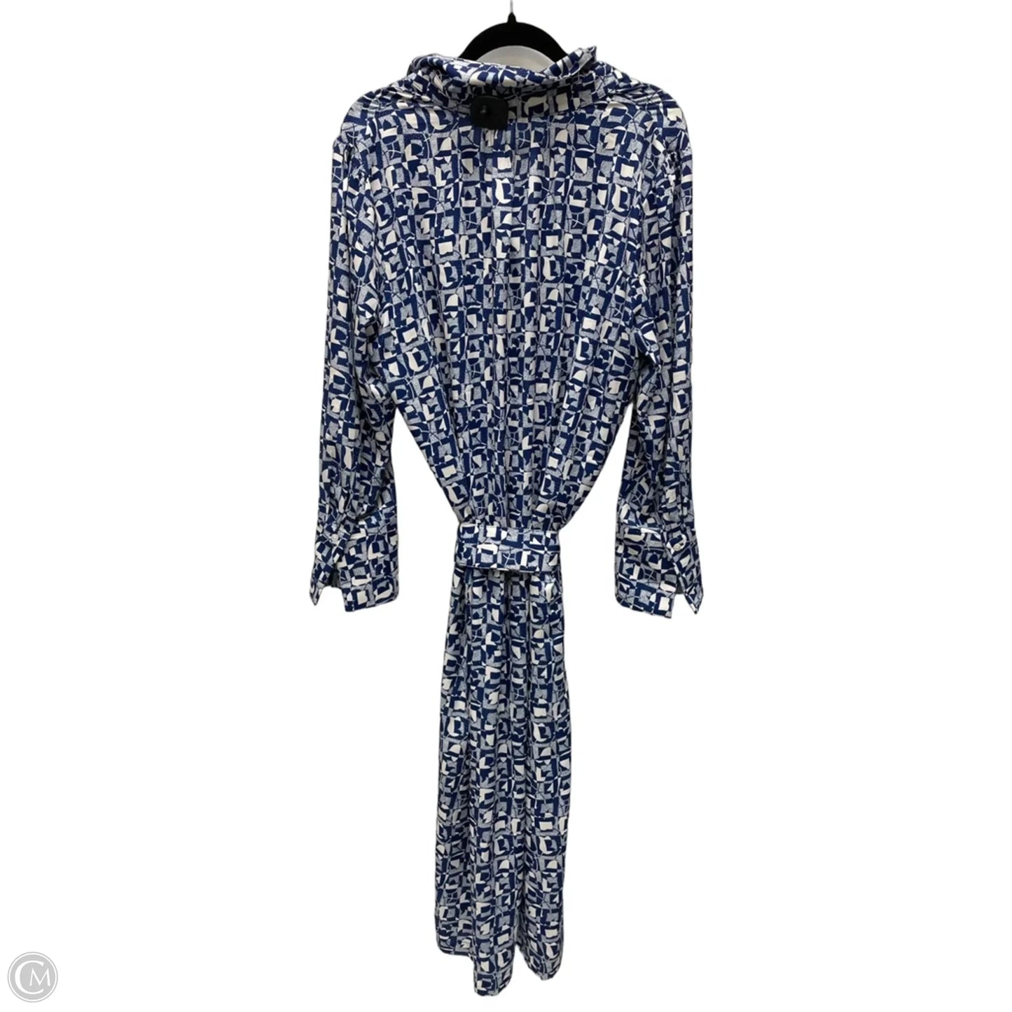 Dress Casual Midi By J Mclaughlin In Blue & Cream, Size: Xl