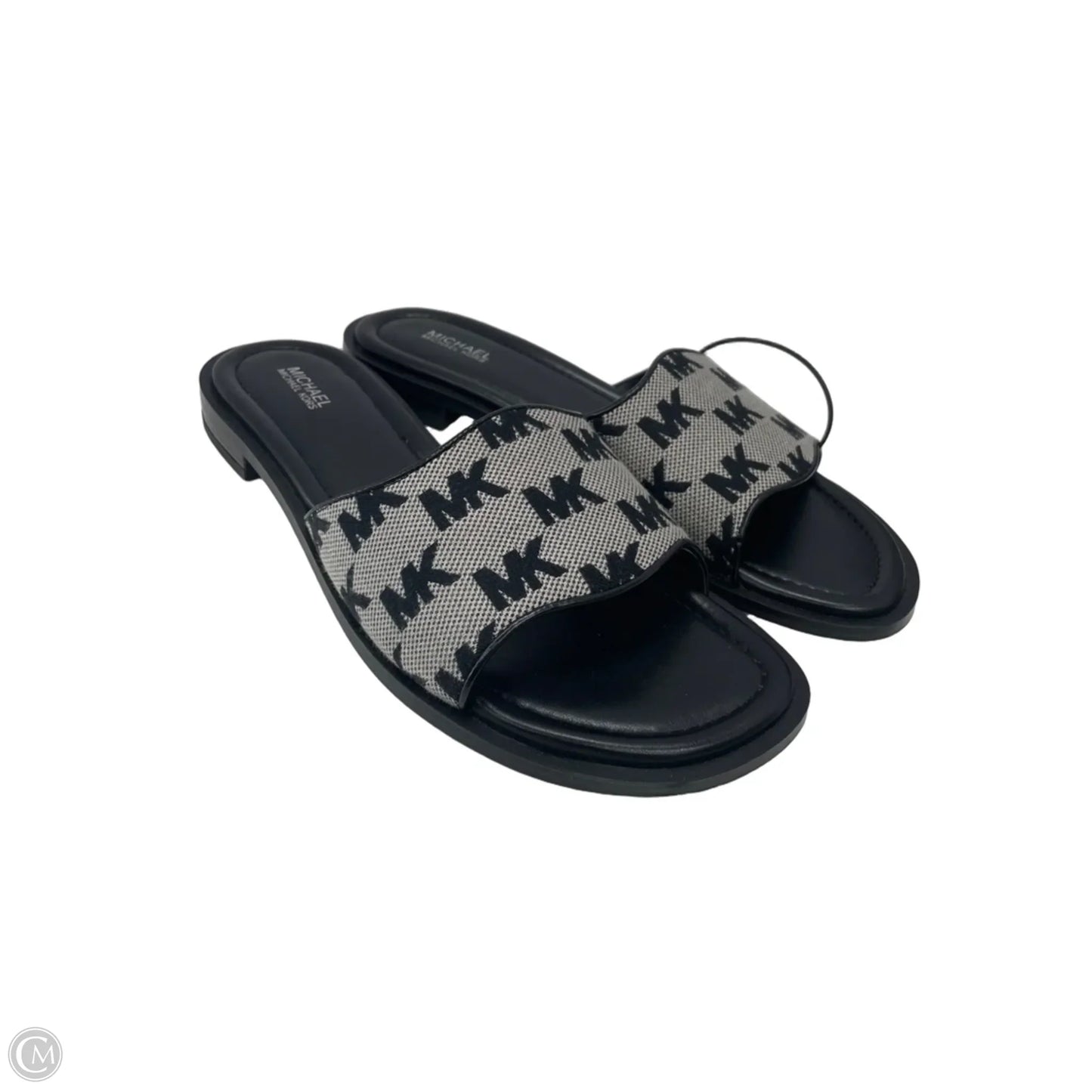 Sandals Designer By Michael Kors In Black & Grey, Size: 9.5
