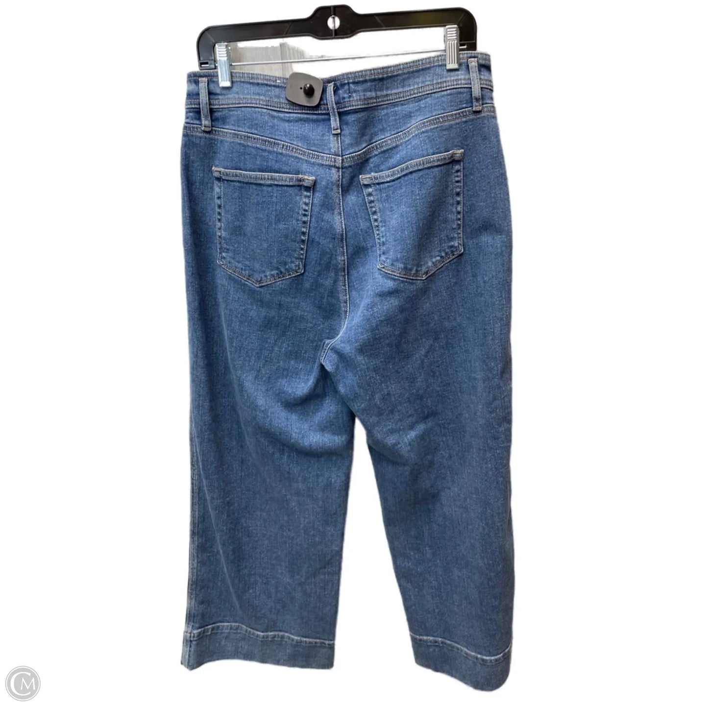 Jeans Cropped By Loft In Blue Denim, Size: 8