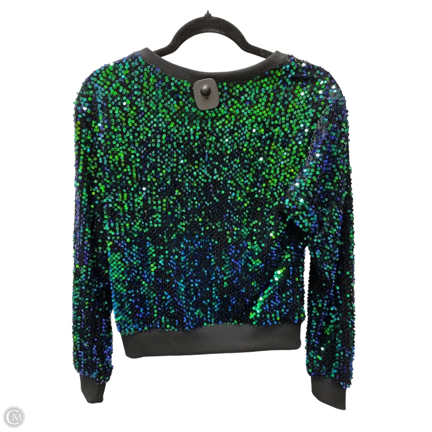 Top Long Sleeve By Anthropologie In Blue & Green, Size: Xs