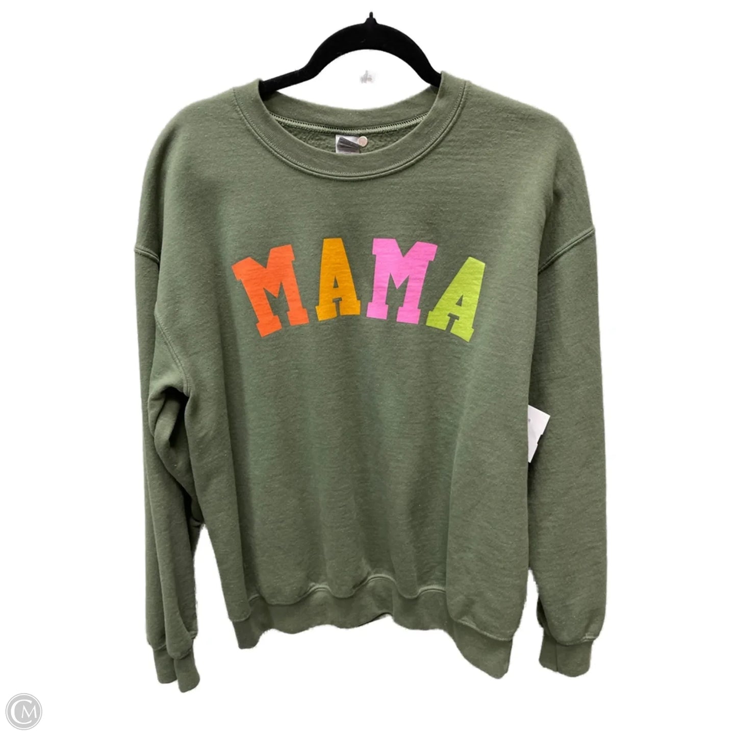 Sweatshirt Crewneck By Gildan In Green, Size: M