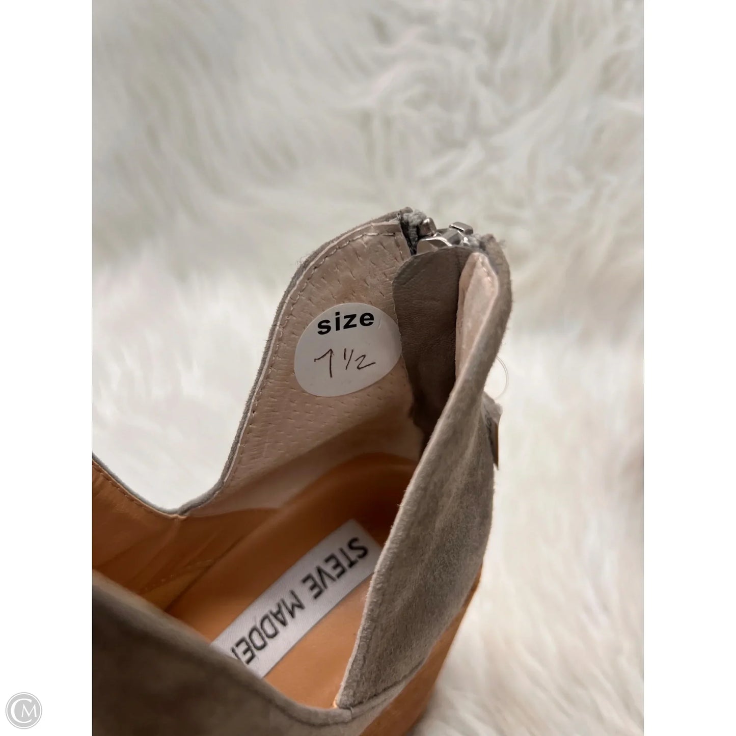 Boots Ankle Heels By Steve Madden In Taupe, Size: 7.5