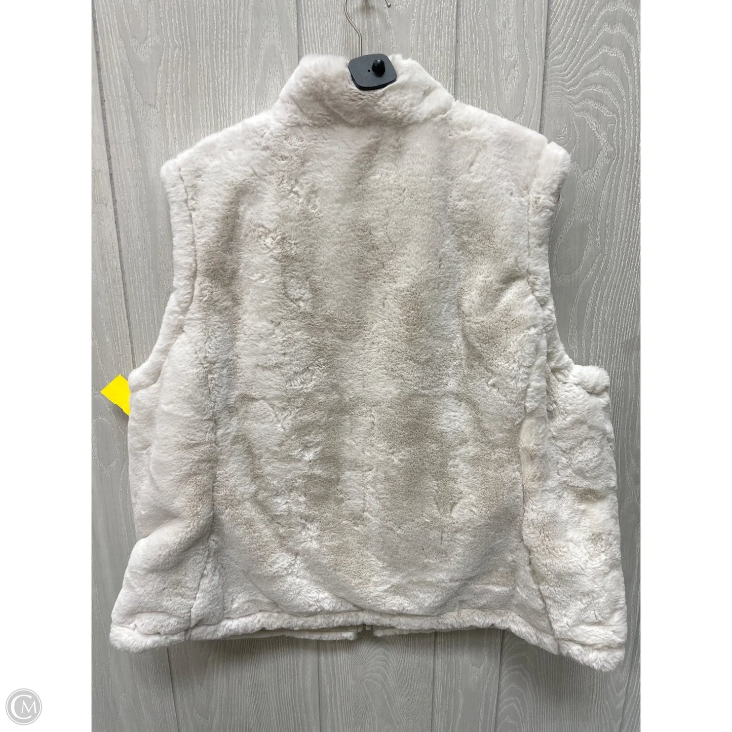 Vest Faux Fur & Sherpa By Nicole Miller In White, Size: 1x