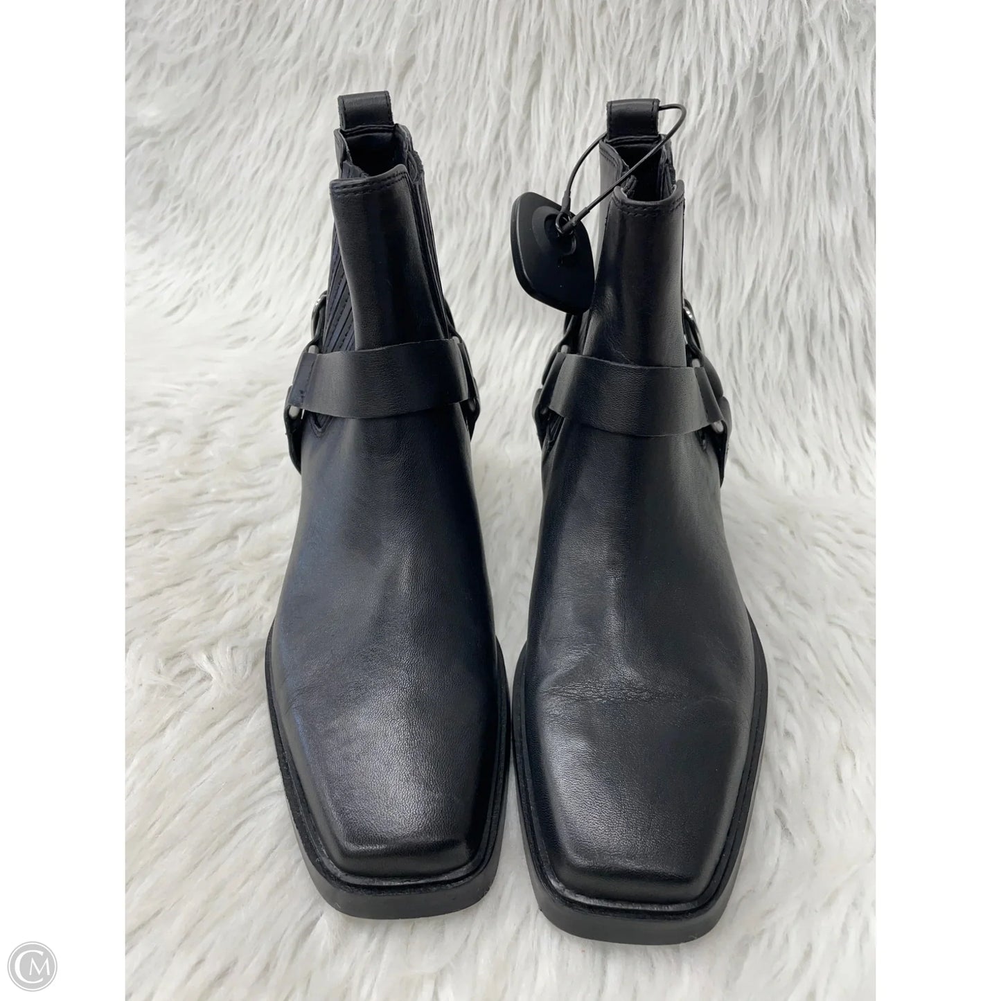Boots Ankle Heels By Sam Edelman In Black & Silver, Size: 7.5