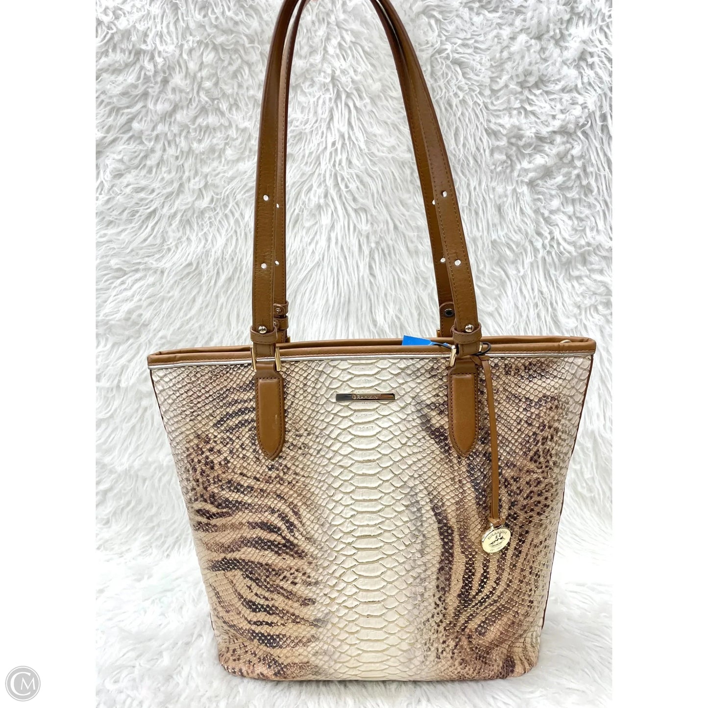 Handbag Designer By Brahmin, Size: Large