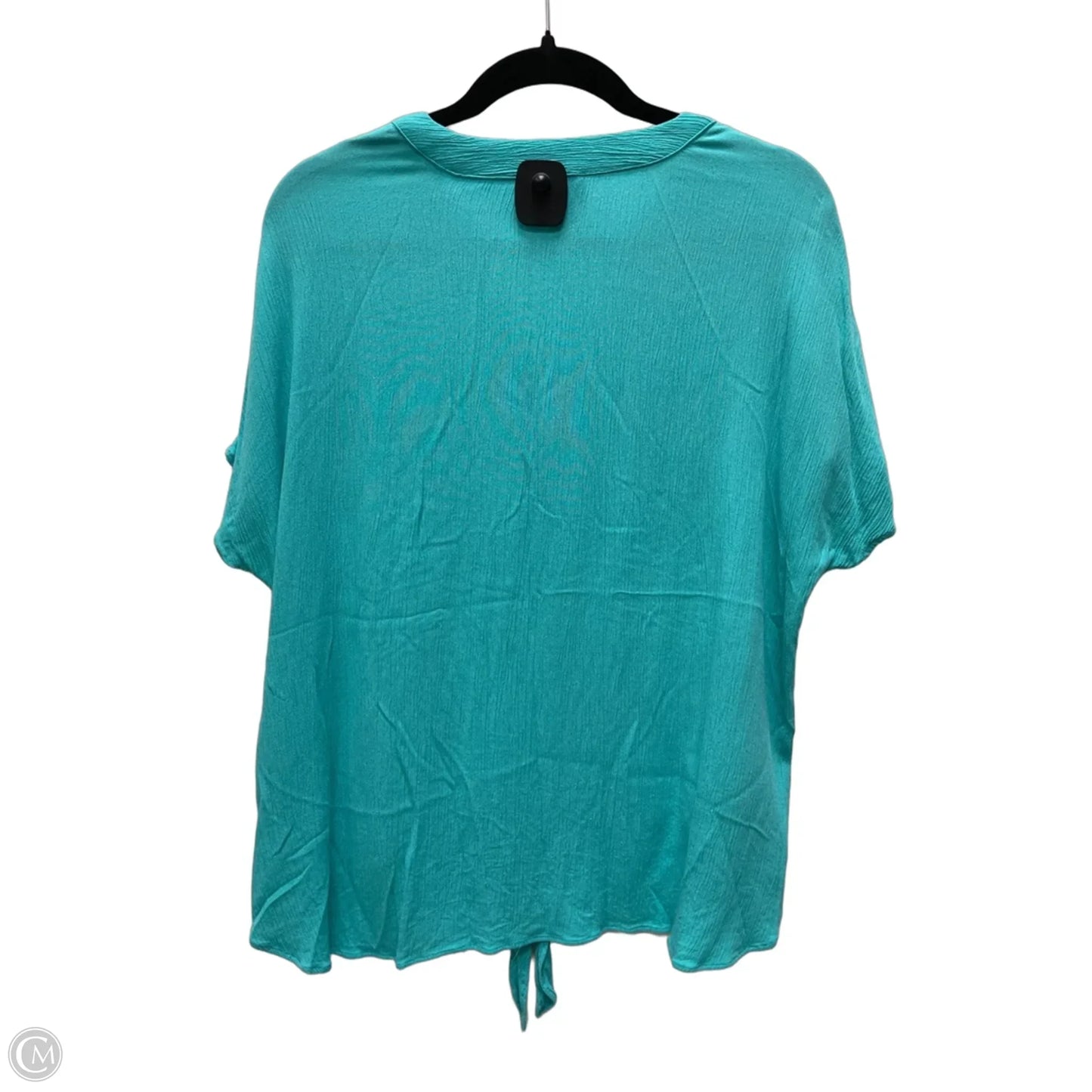 Top Short Sleeve By Chicos In Aqua, Size: M