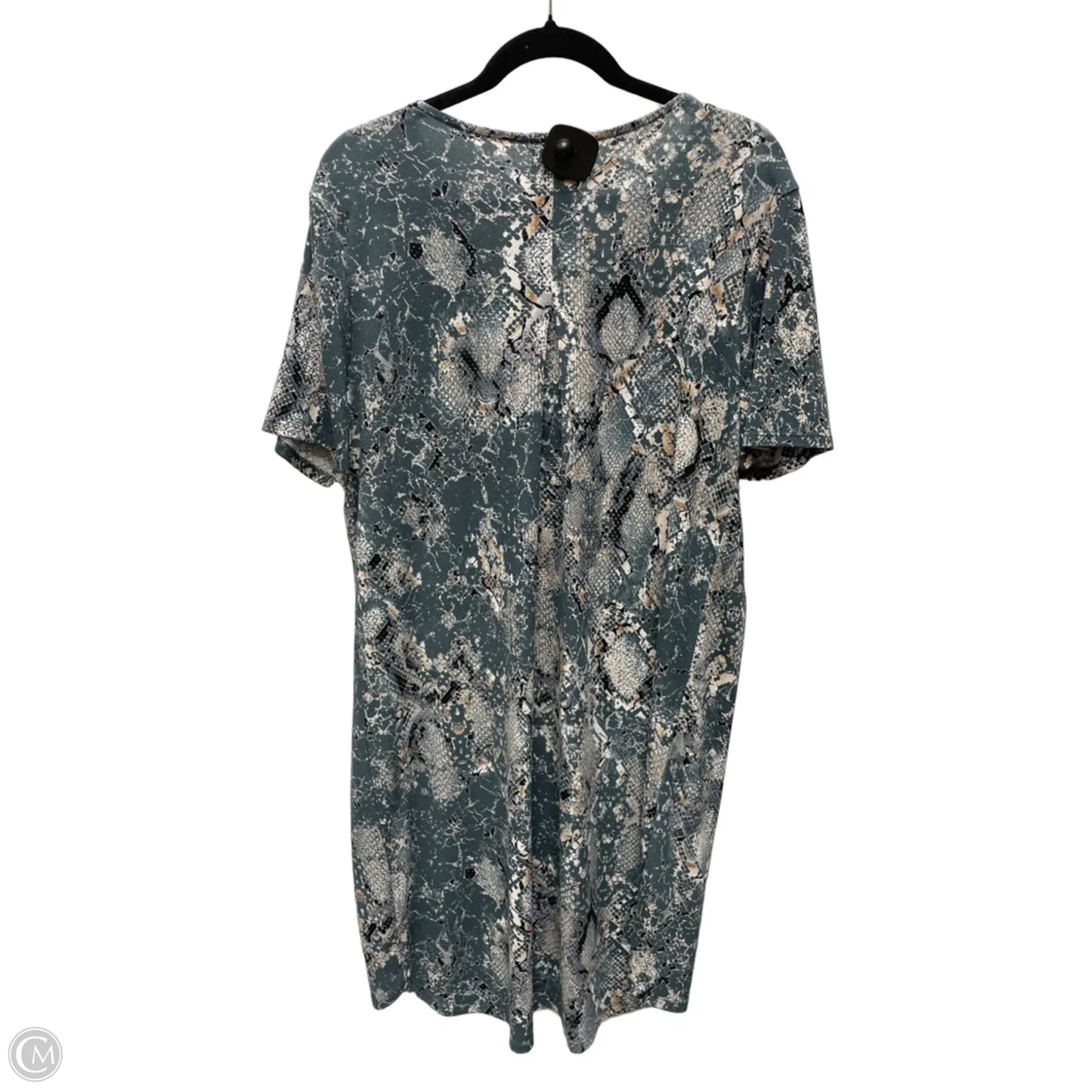 Dress Casual Short By Christian Siriano In Snakeskin Print, Size: Xl