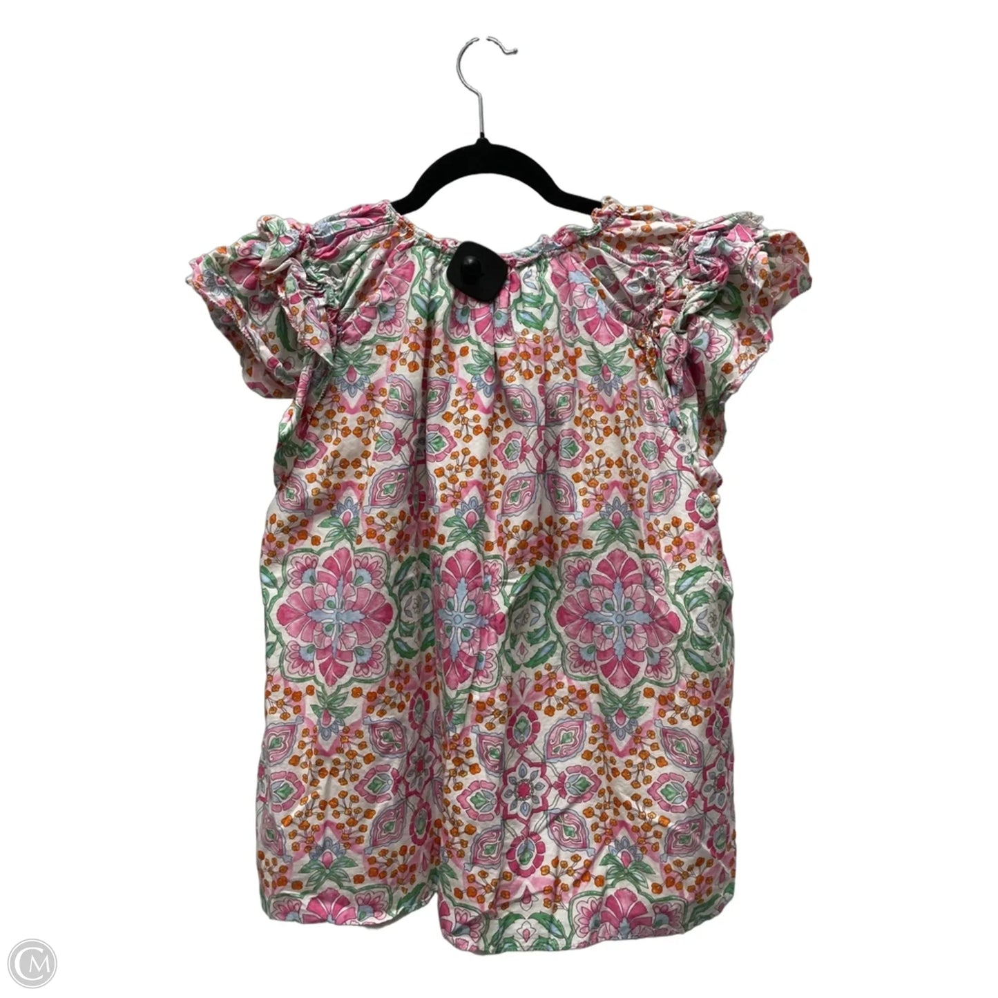 Blouse Short Sleeve By Philosophy In Floral Print, Size: Xl