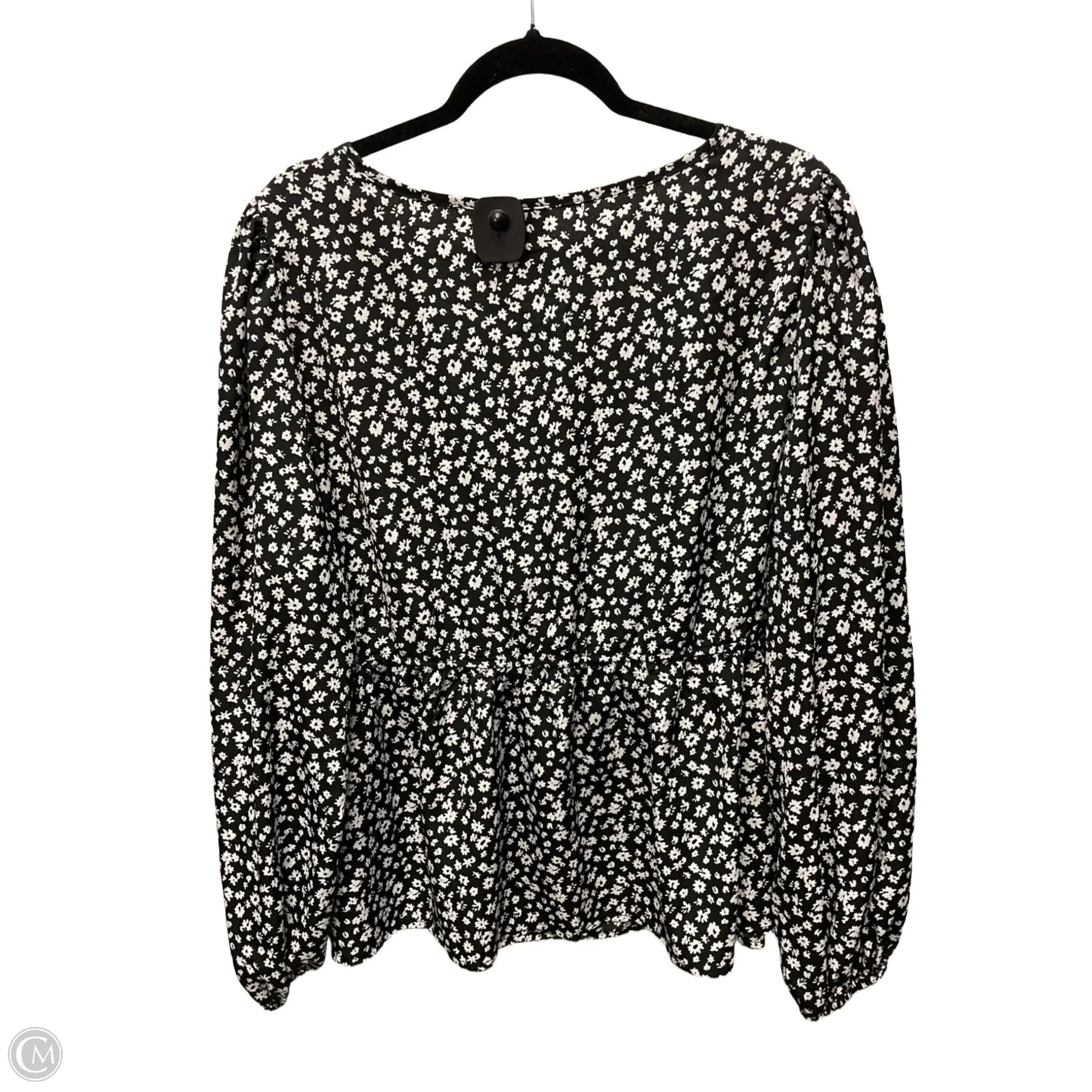 Top Long Sleeve By Shein In Black & White, Size: 4x