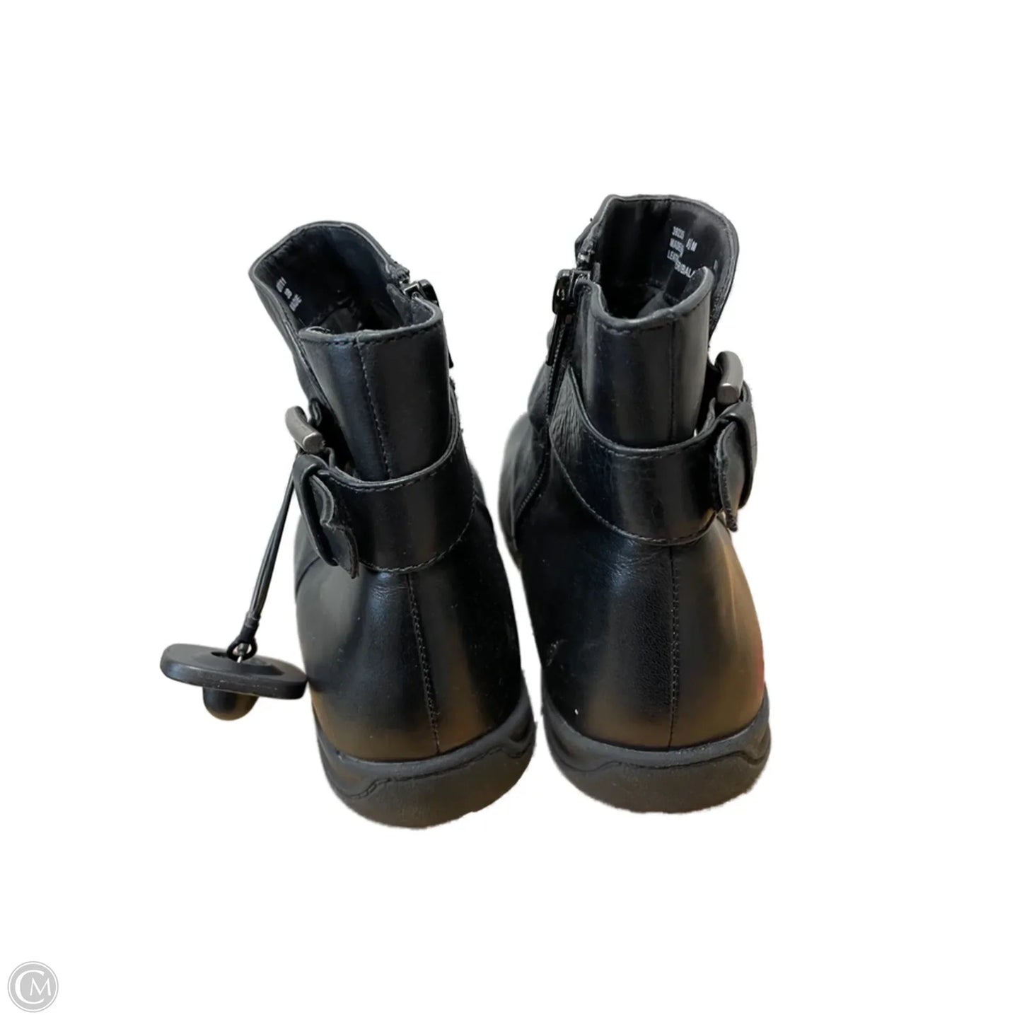 Boots Ankle Flats By Clarks In Black, Size: 8.5