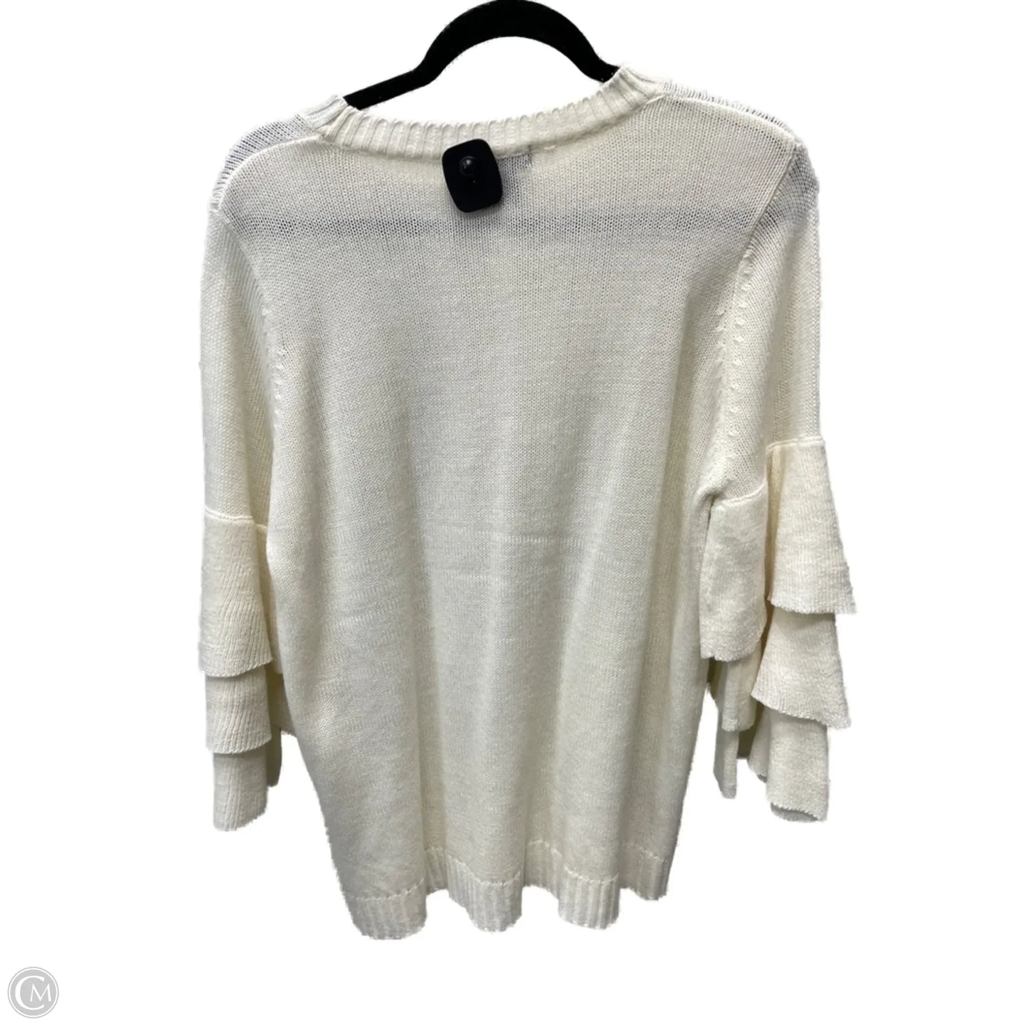 Sweater By Clothes Mentor In Cream, Size: 1x