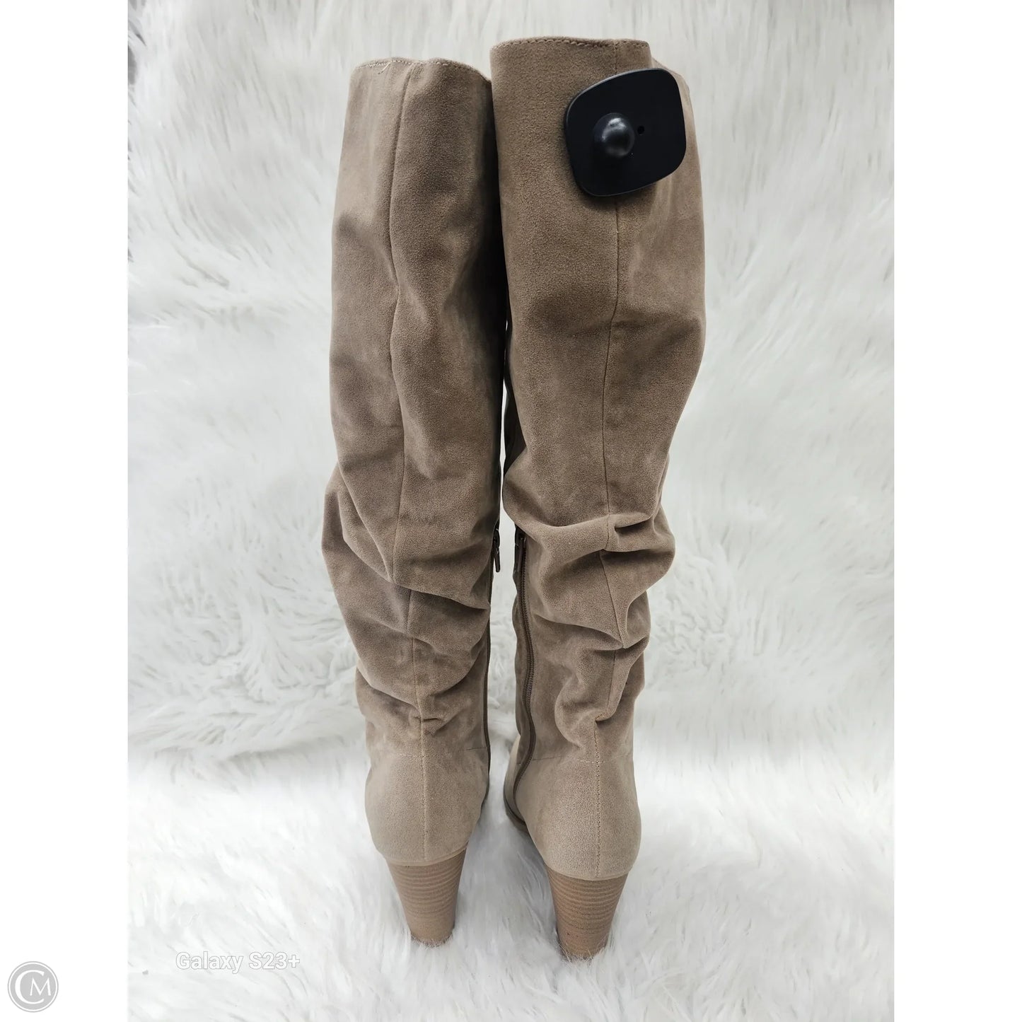 Boots Knee Heels By Universal Thread In Taupe, Size: 11