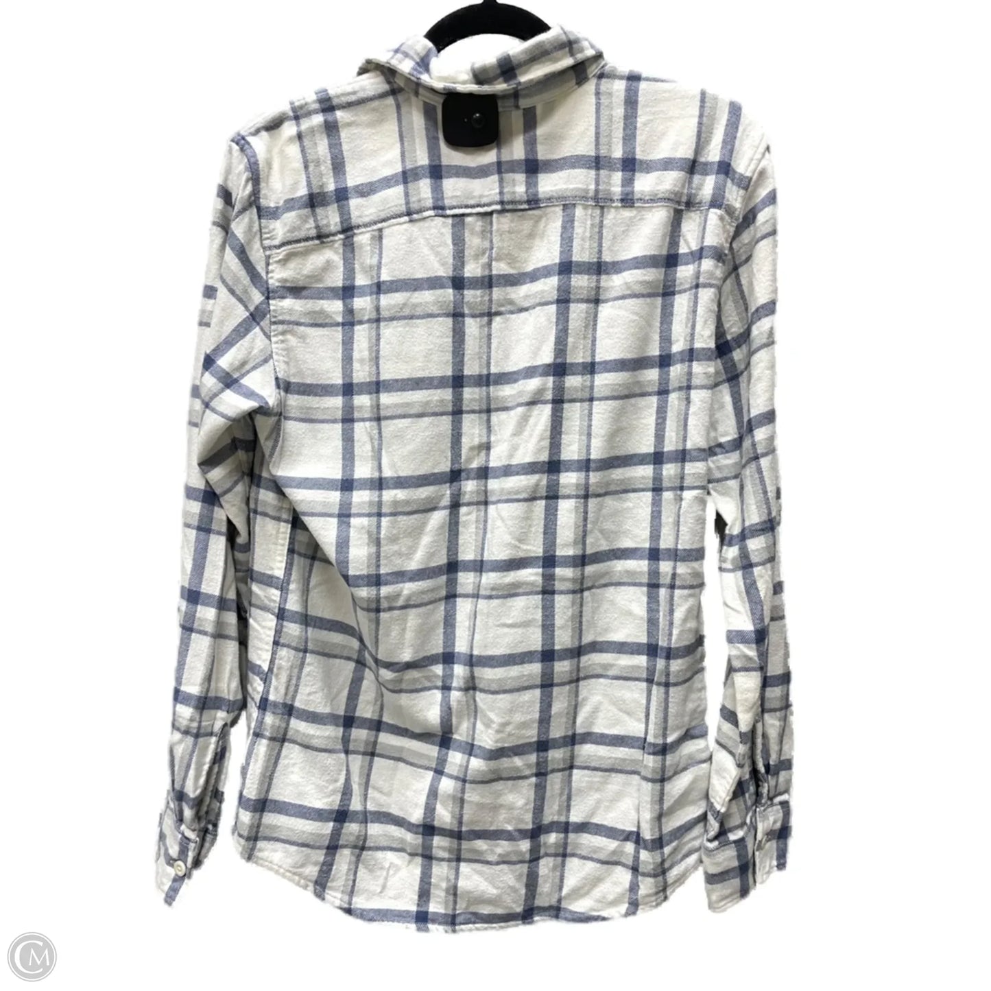 Top Long Sleeve By American Eagle In Plaid Pattern, Size: Xs
