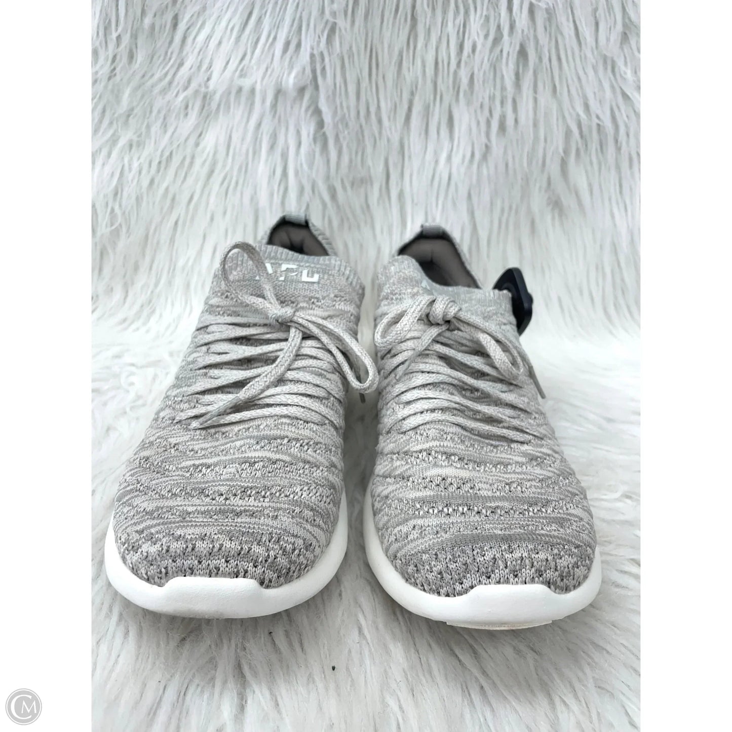 Shoes Designer By Apl In Grey & Tan, Size: 10