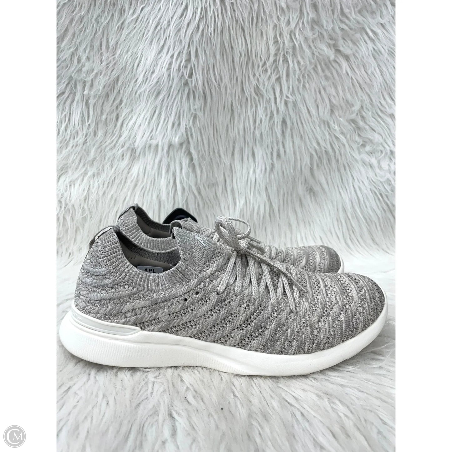 Shoes Designer By Apl In Grey & Tan, Size: 10