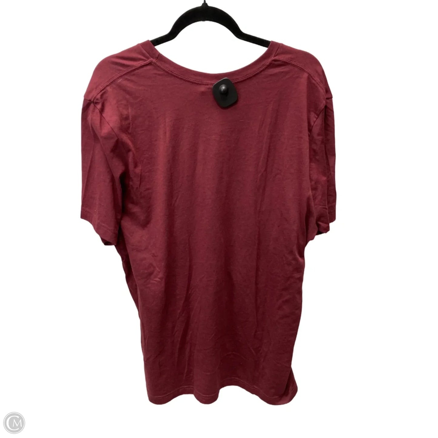 Top Short Sleeve By Bella + Canvas In Maroon, Size: 2x